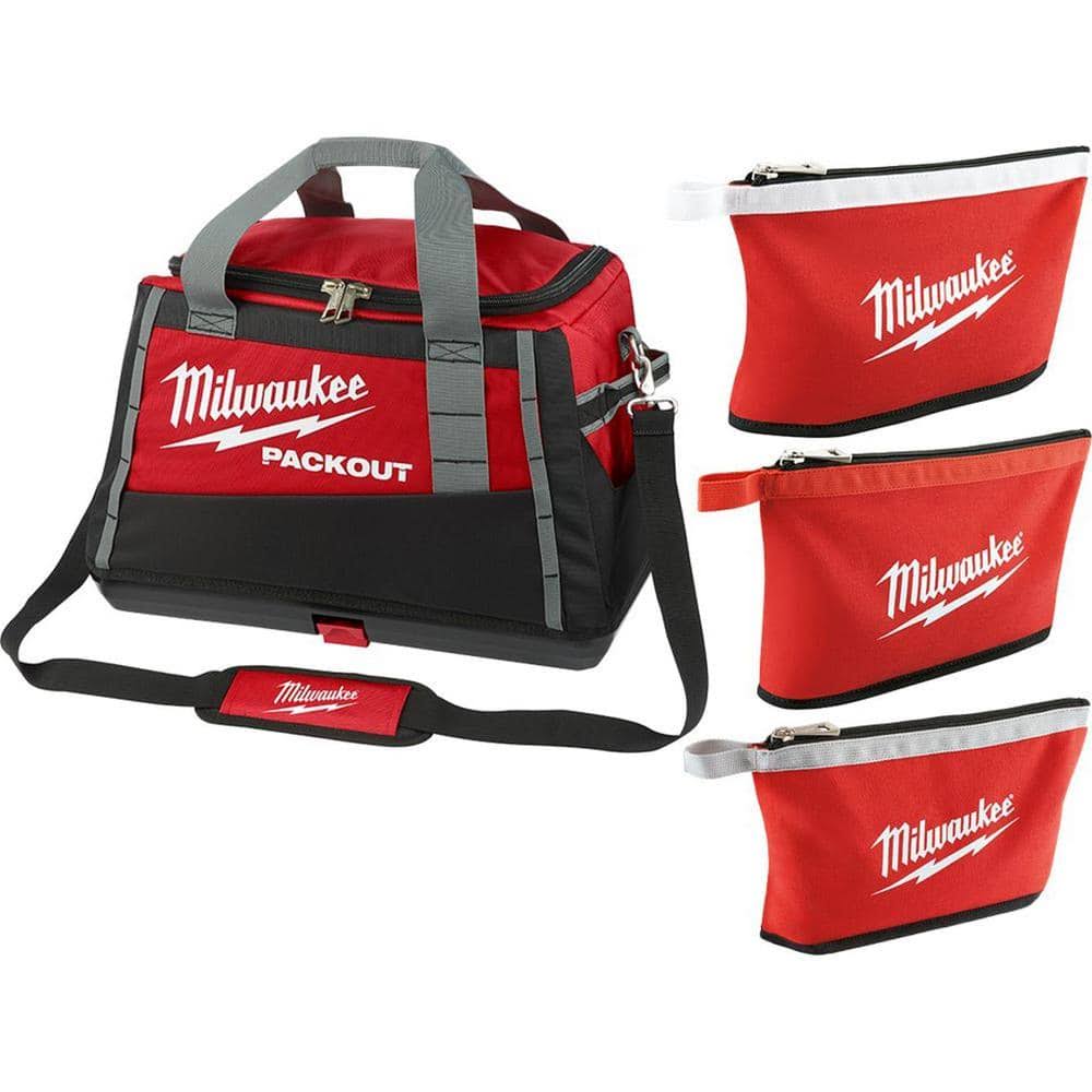 20 in. PACKOUT Tool Bag with Zipper Tool Bags in Multi-Color (3-pack)