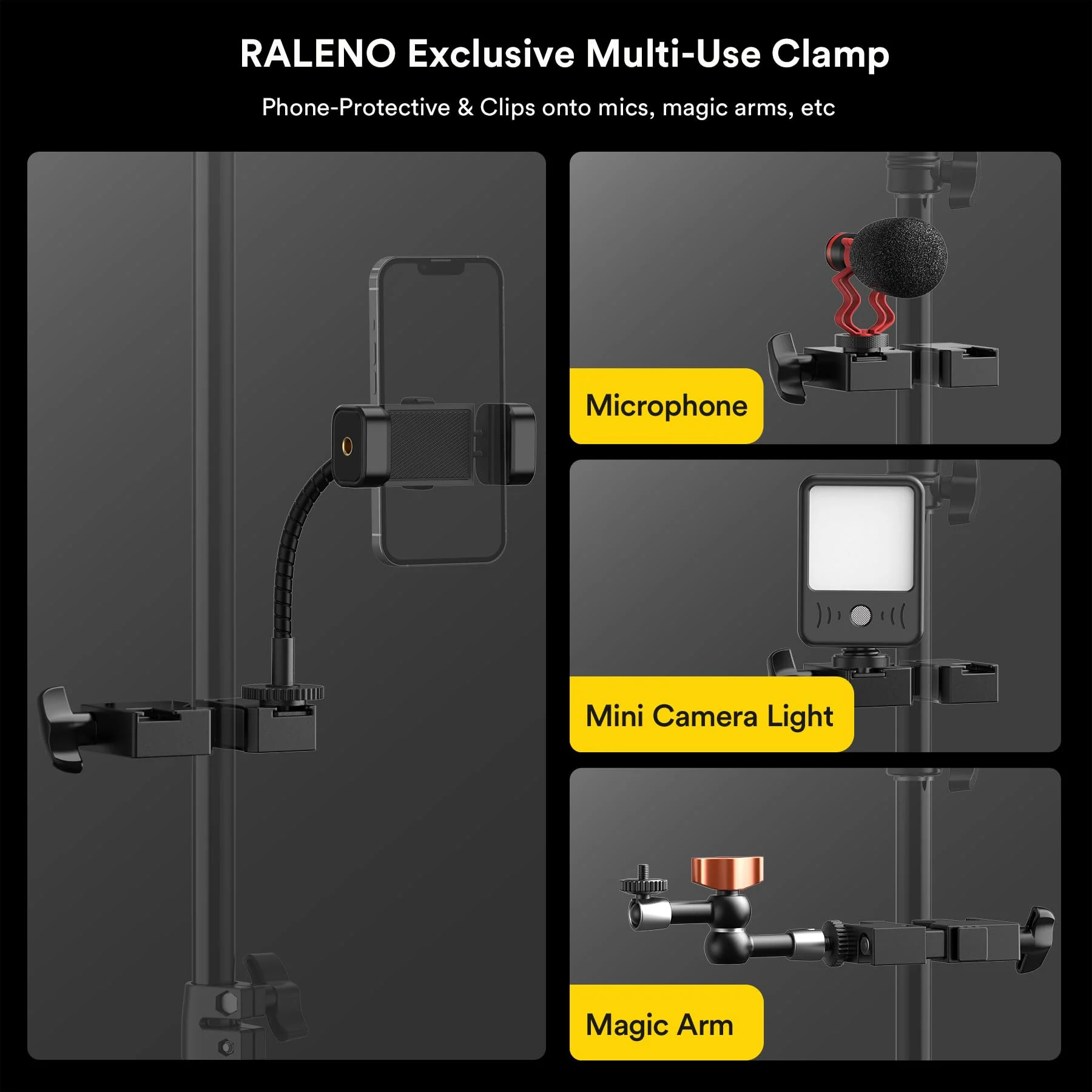 RALENO 2 Packs LED Video Light and Stand Lighting Kit