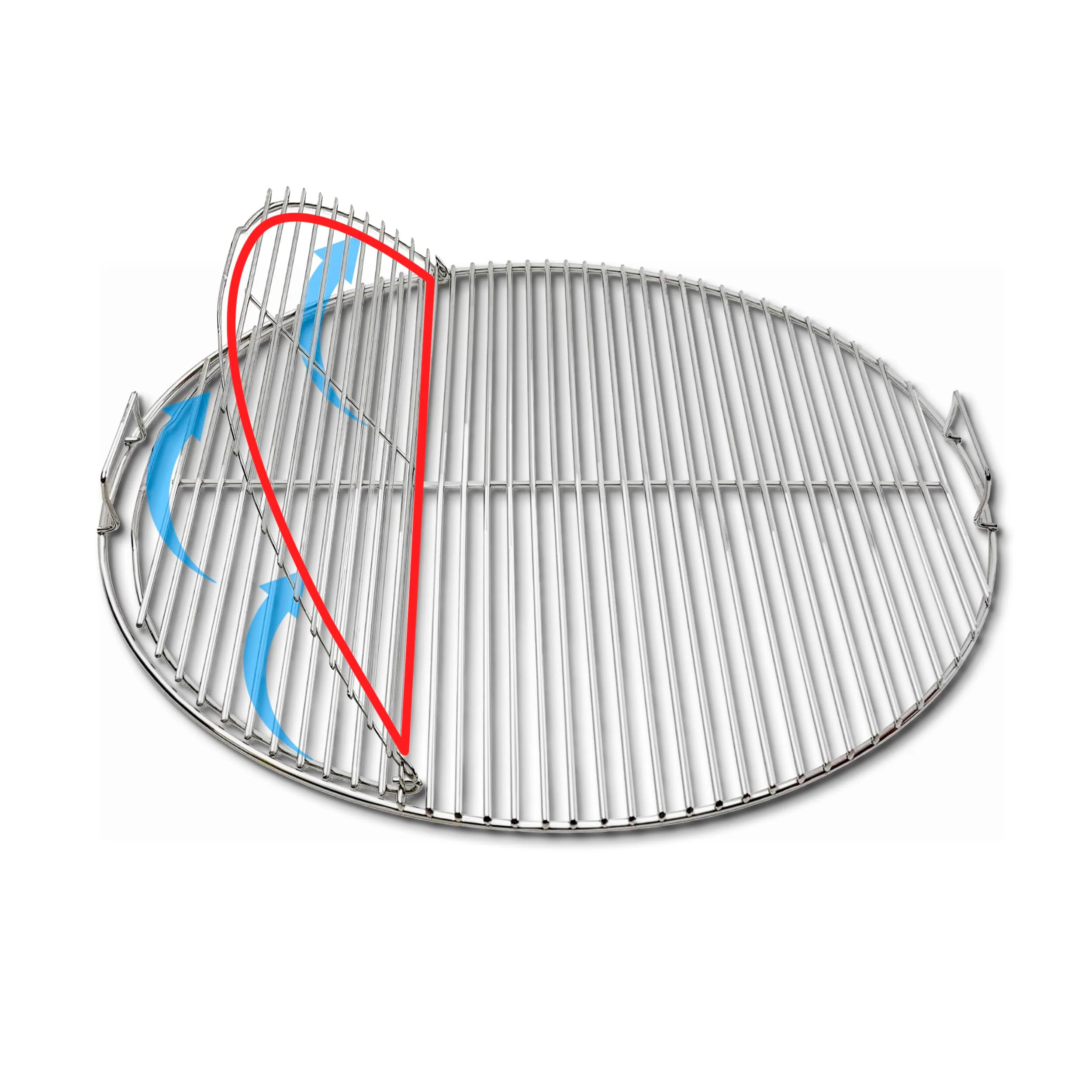 SnS Grills Slow 'N Sear Easy Spin Charcoal Grill 2-Zone Cooking Grate