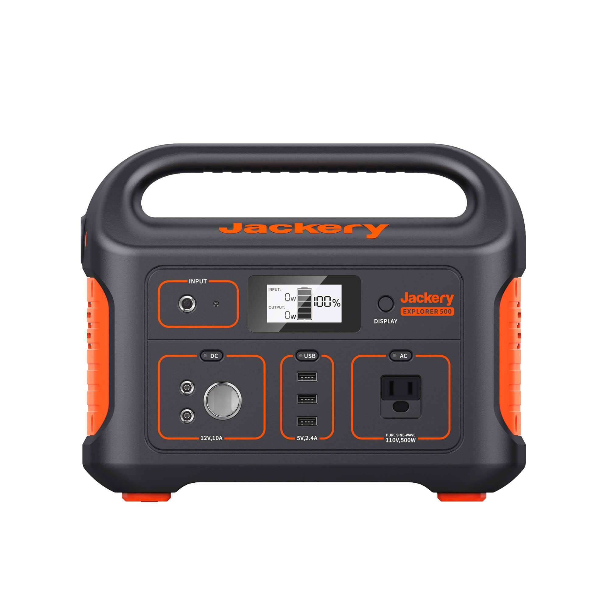Jackery Portable Power Station Explorer 500, 518Wh Outdoor Solar Generator Mobile Lithium Battery Pack with 110V/500W AC Outlet (Solar Panel Optional)