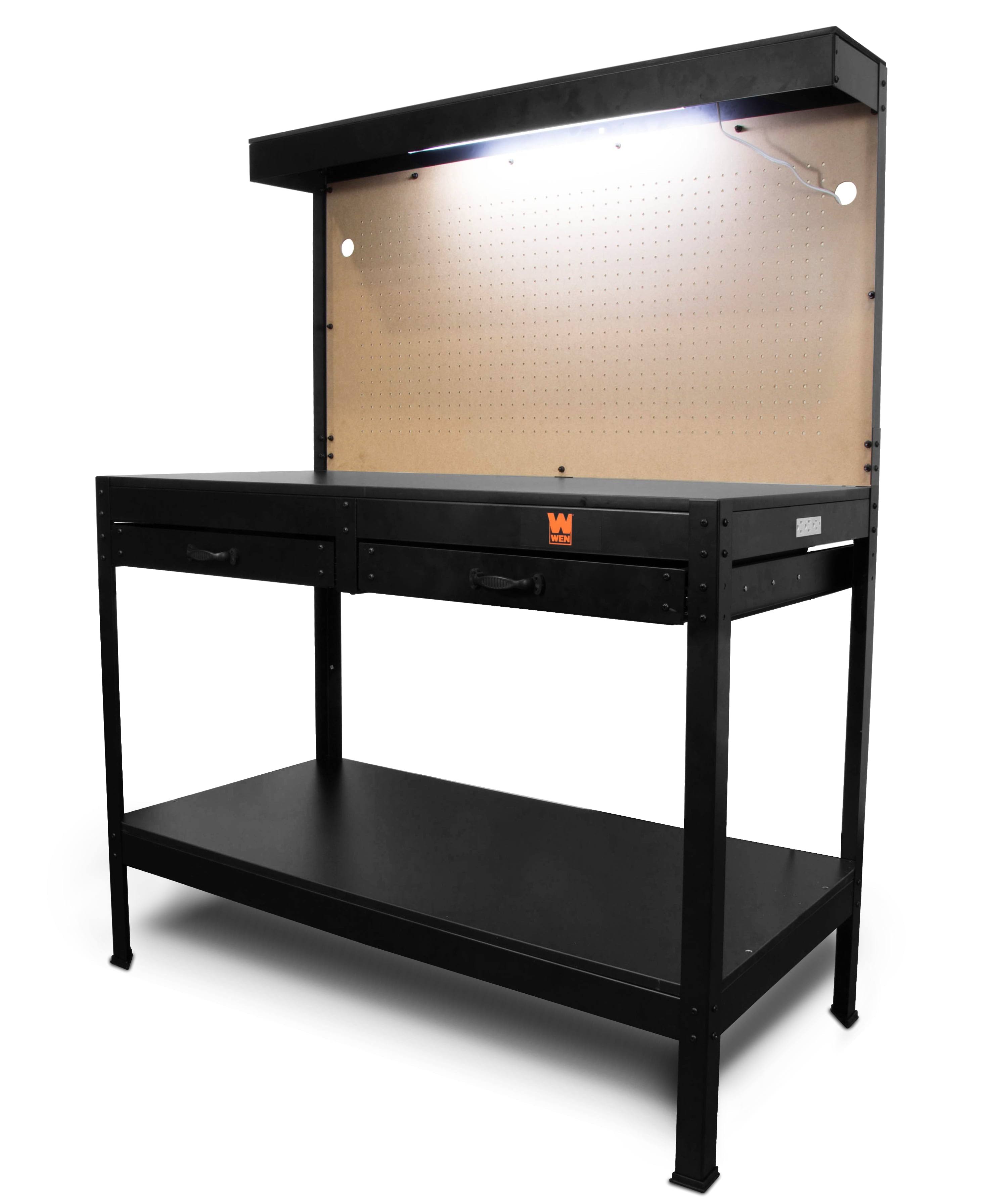 WEN 48 in. Workbench with Power Outlets and Light