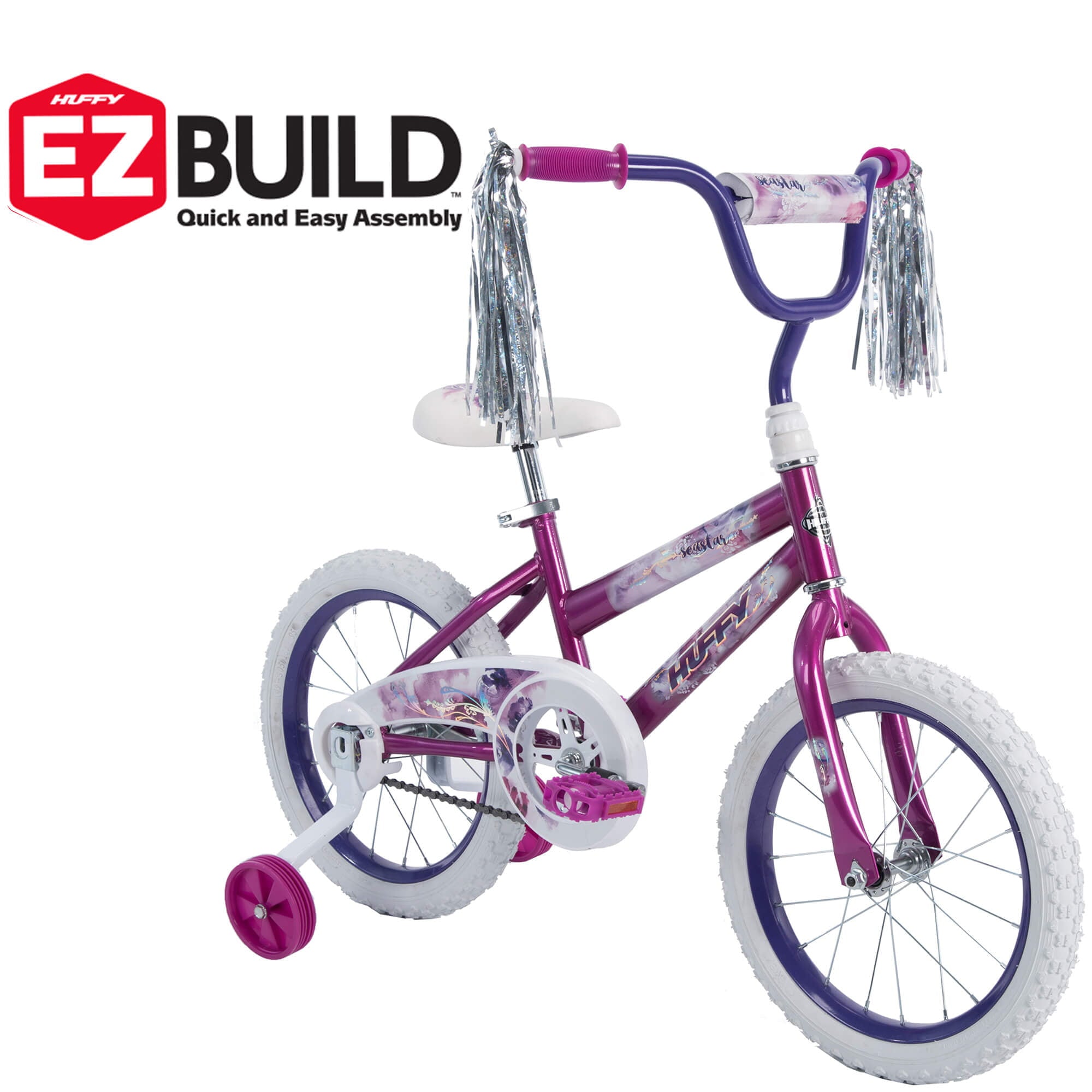 16 in. Sea Star Girl Kids Bike. Metallic Purple