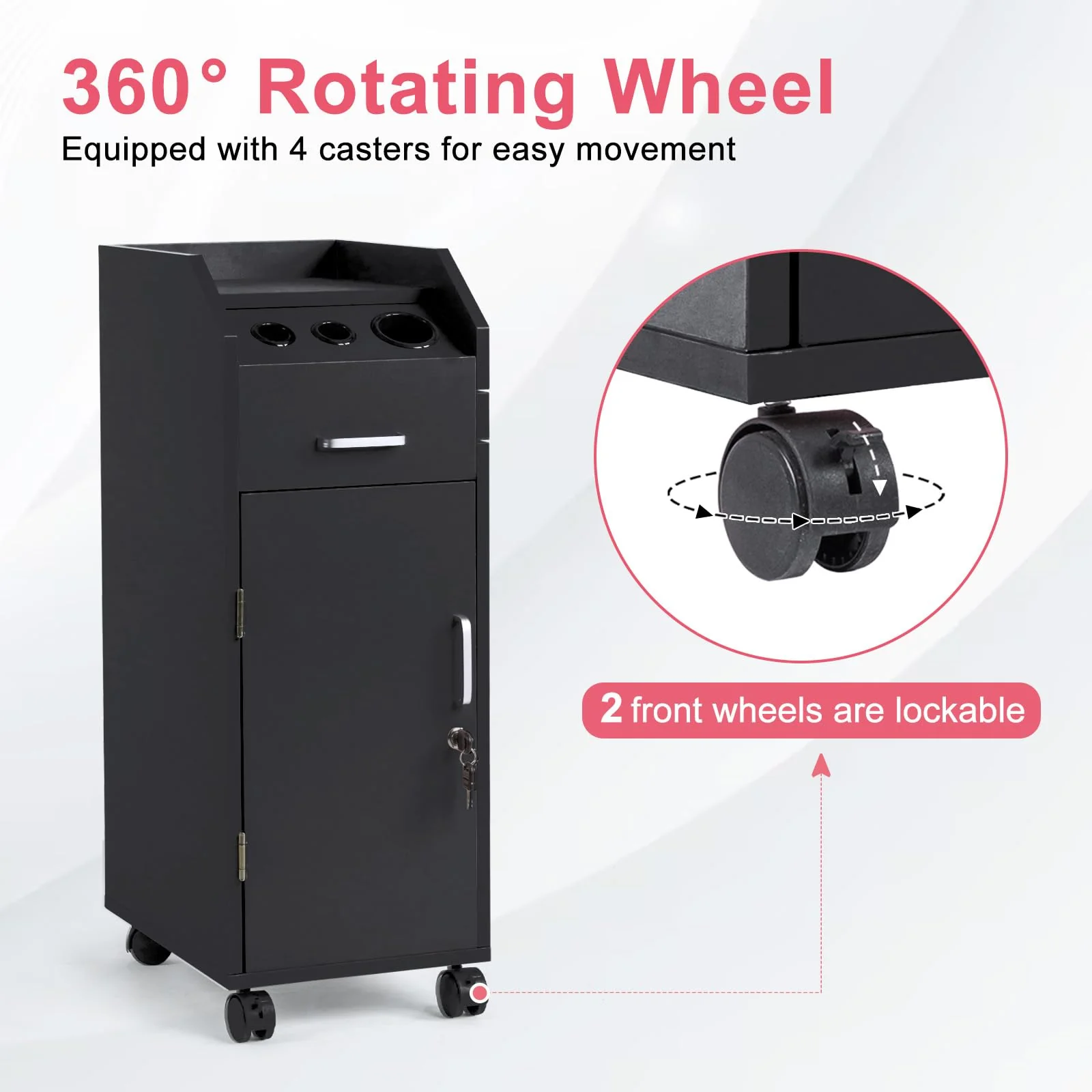 Winado Hair Salon Storage Cart with Wheels