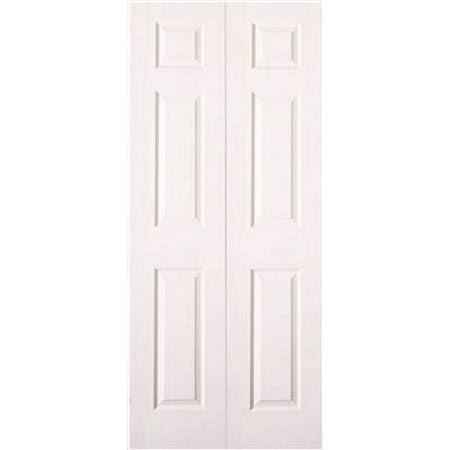 Masonite Bi-Fold 36 in. x 80 in. 6-Panel Door Prefinished Painted in White 0201615360792VVV980010-Instock