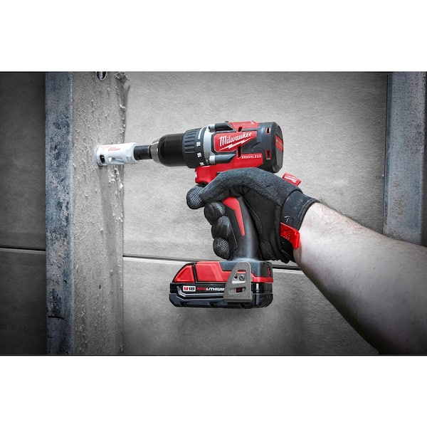 M18 18V Lithium-Ion Brushless Cordless 1/2 in. Compact Drill/Driver Kit with (2) 2.0 Ah Batteries. Charger and Case
