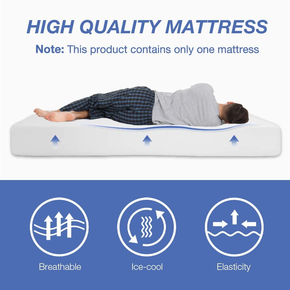 Foam Mattress Queen Size.8 inch Gel Mattress for Cool Sleep Pressure Relief. Medium Firm Mattresses CertiPUR-US Certified/Bed-in-a-Box/Pressure Relieving