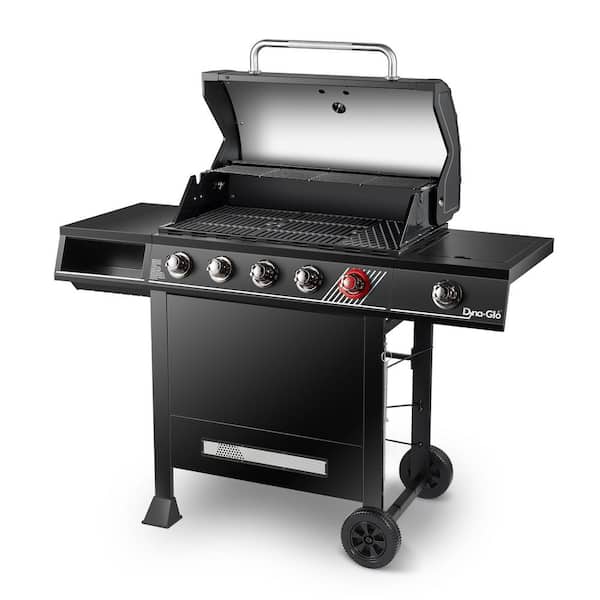 5-Burner Natural Gas Grill in Matte Black with TriVantage Multi-Functional Cooking System