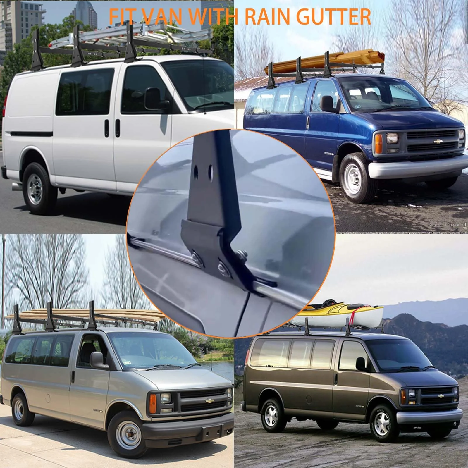 Universal Adjustable Matte Coating Van Ladder