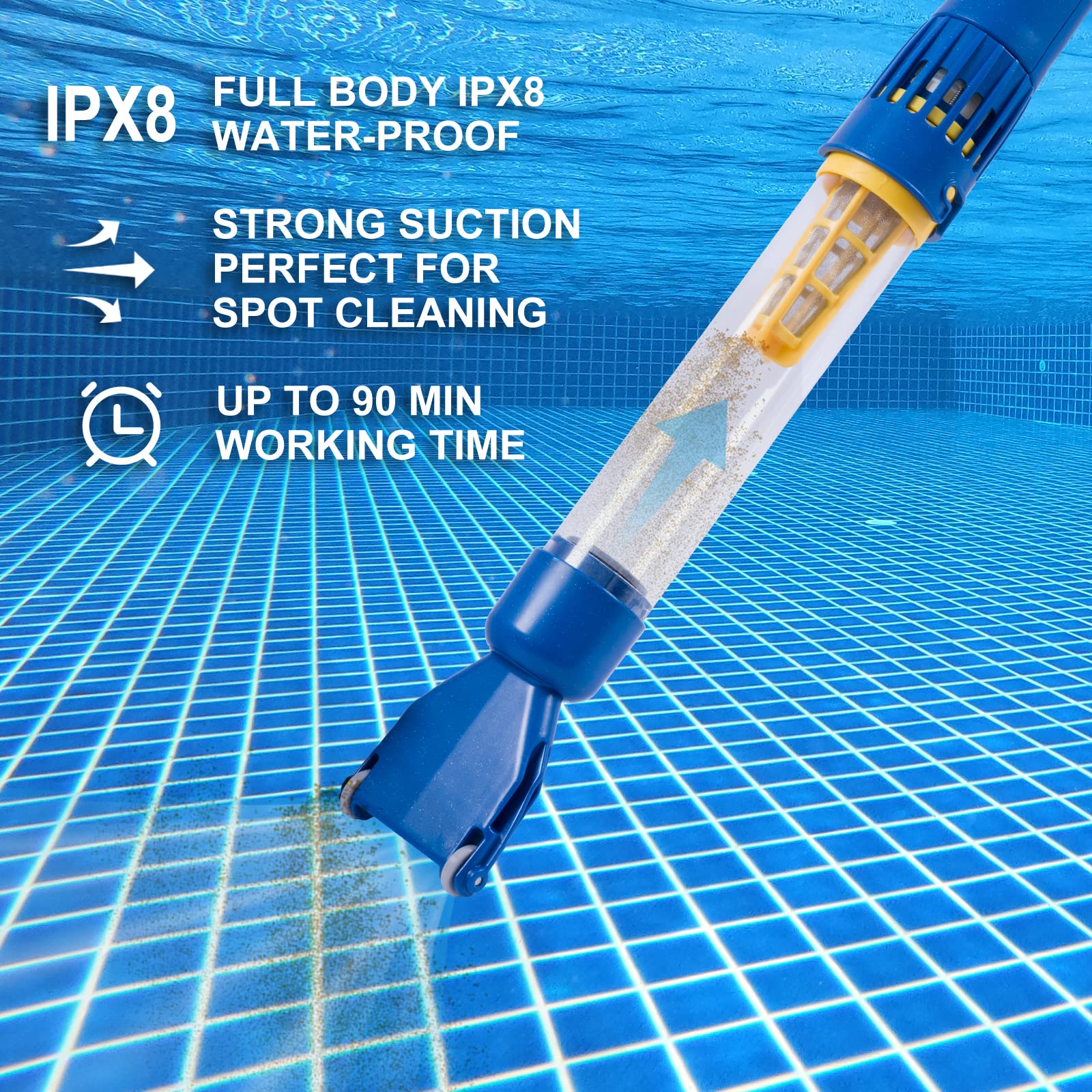PoolGuard Cordless Pool Vacuum with Strong Suction