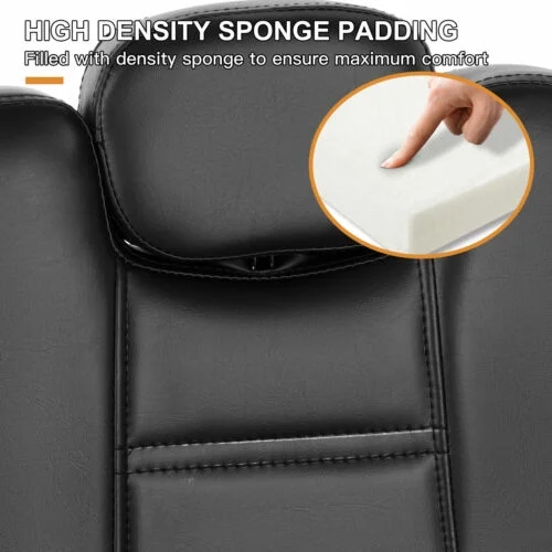 Artist hand Black 360&deg;Barber Chair Heavy Duty Hydraulic Reclining Salon Shampoo Beauty Hair Styling Equipment - MadeInUSA