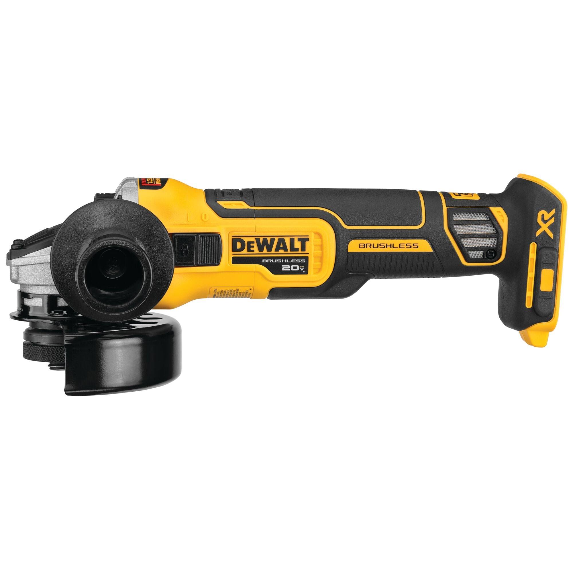 DeWalt DCG405B 20V MAX* XR 4.5 in Slide Switch Small Angle Grinder with Kickback Brake (Tool Only)