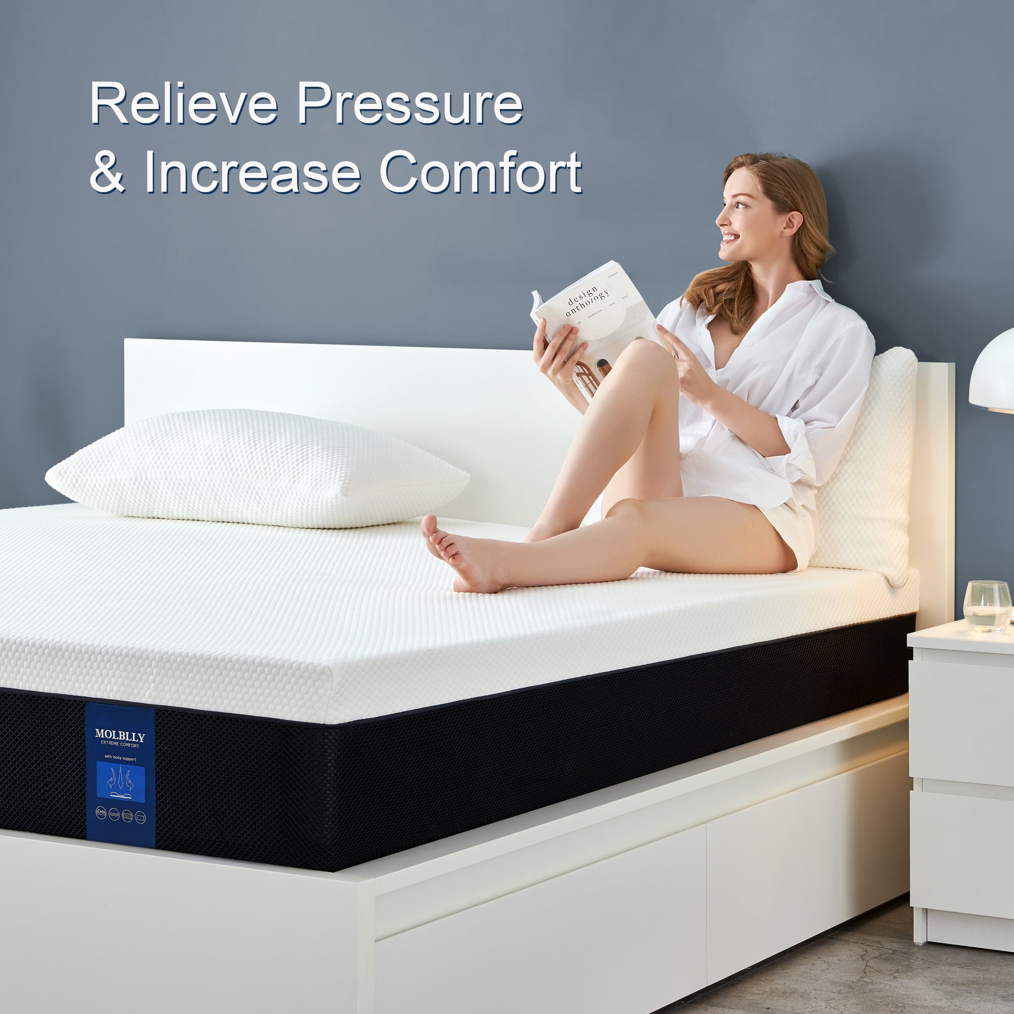 Mattress 10 Queen Size Gel Memory Foam Mattress with More Comfortable