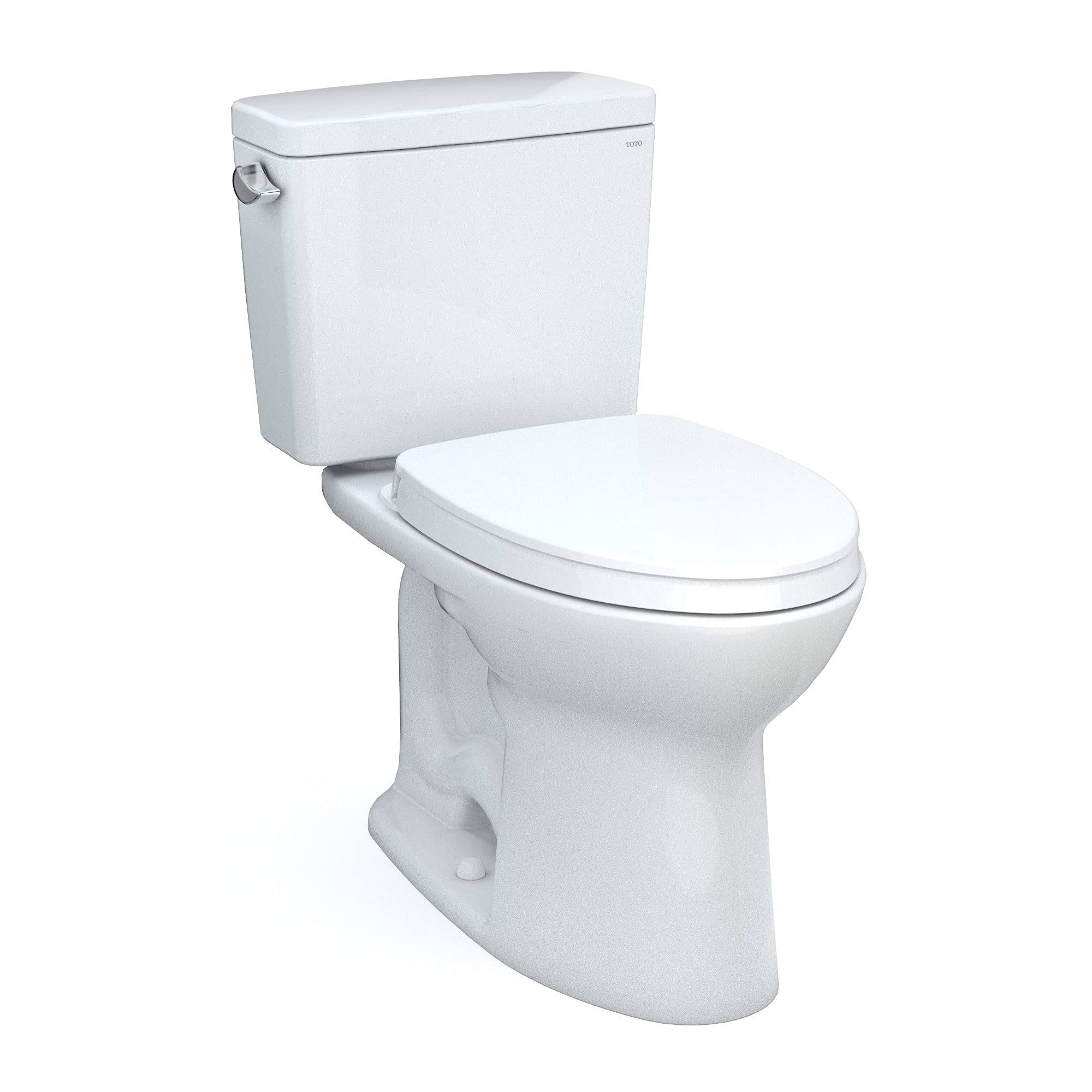 Toto MS776124CEFG#01 Drake 1.28 GPF (Water Efficient) Elongated Two-Piece Toilet with Tornado Flush (Seat Included)