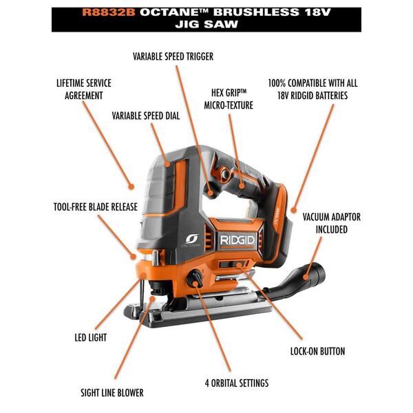 18V Brushless Cordless 2-Tool Combo Kit w/ Hammer Drill/Driver. Jig Saw. 4.0 Ah MAX Output Battery. Charger & Bag