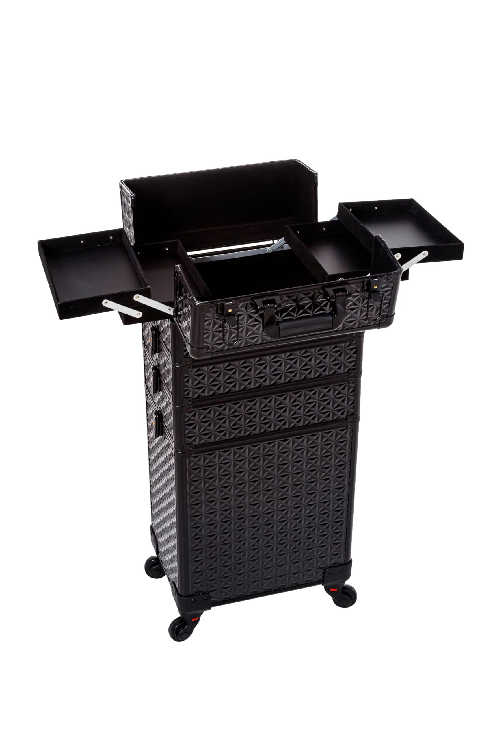 AROUS 5 in 1 Professional Makeup Train Case with 360� Swivel Wheels