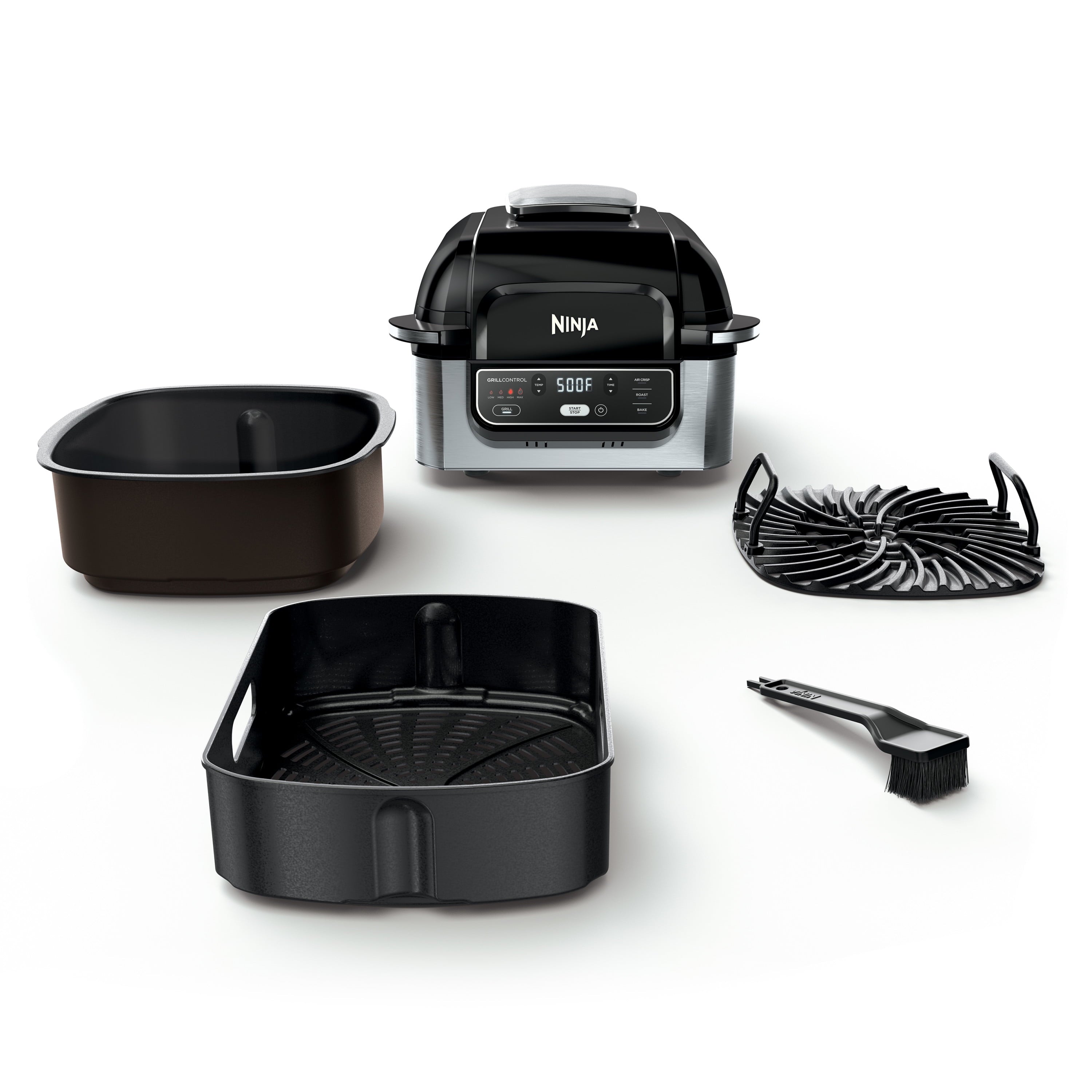 Foodi? 4-in-1 Indoor Grill with 4-Quart Air Fryer. Roast. & Bake. AG300