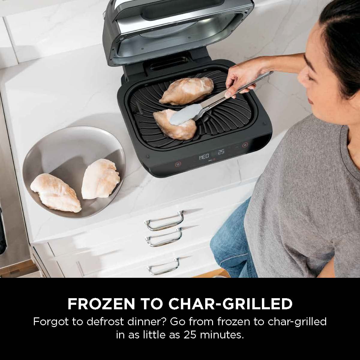 Foodi Smart XL 4-in-1 Indoor Grill with 4-Quart Air Fryer. Roast. Bake. and Smart Cook System. FG550
