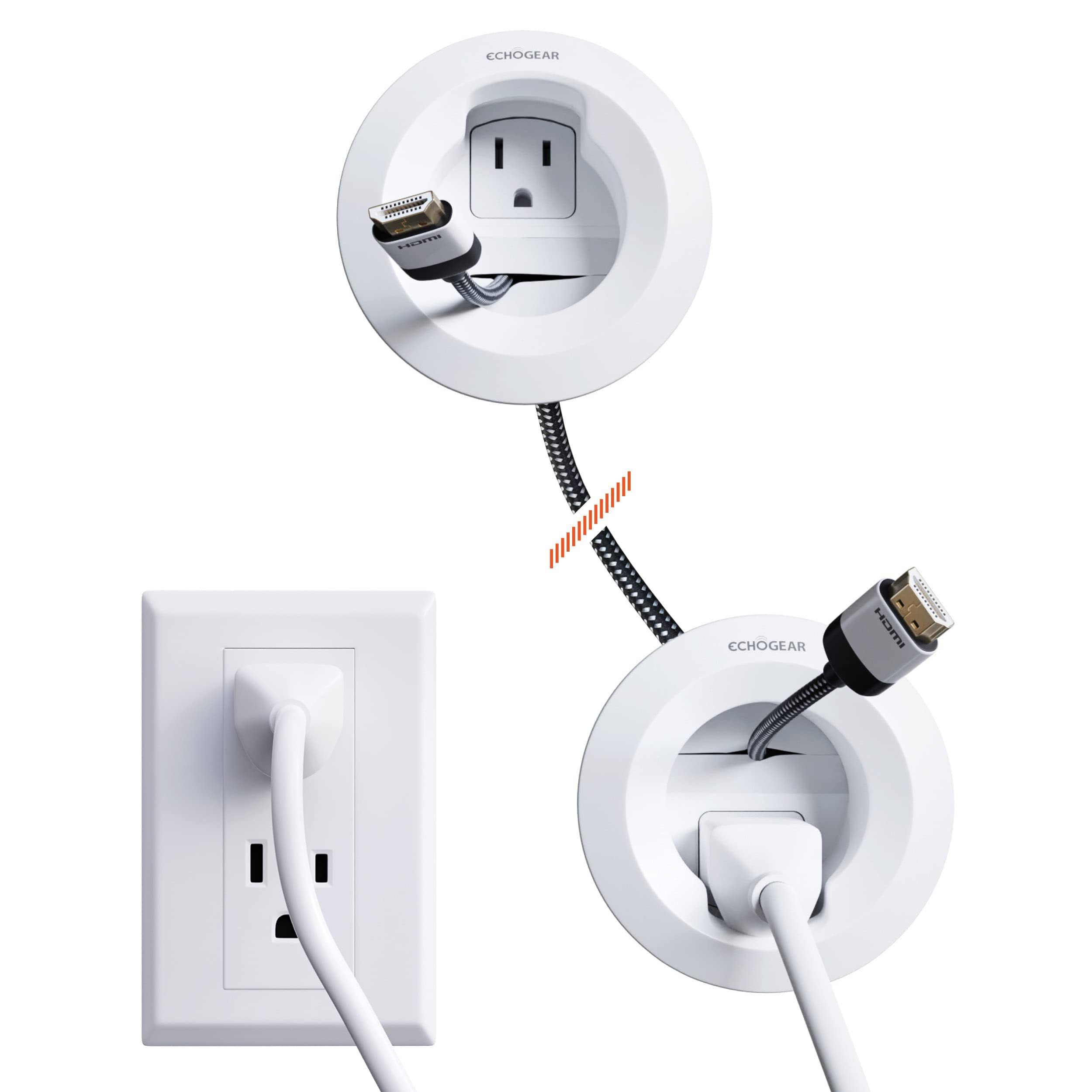 Echogear in Wall Power Kit Includes Low Voltage Cable Management - Hide TV Wires