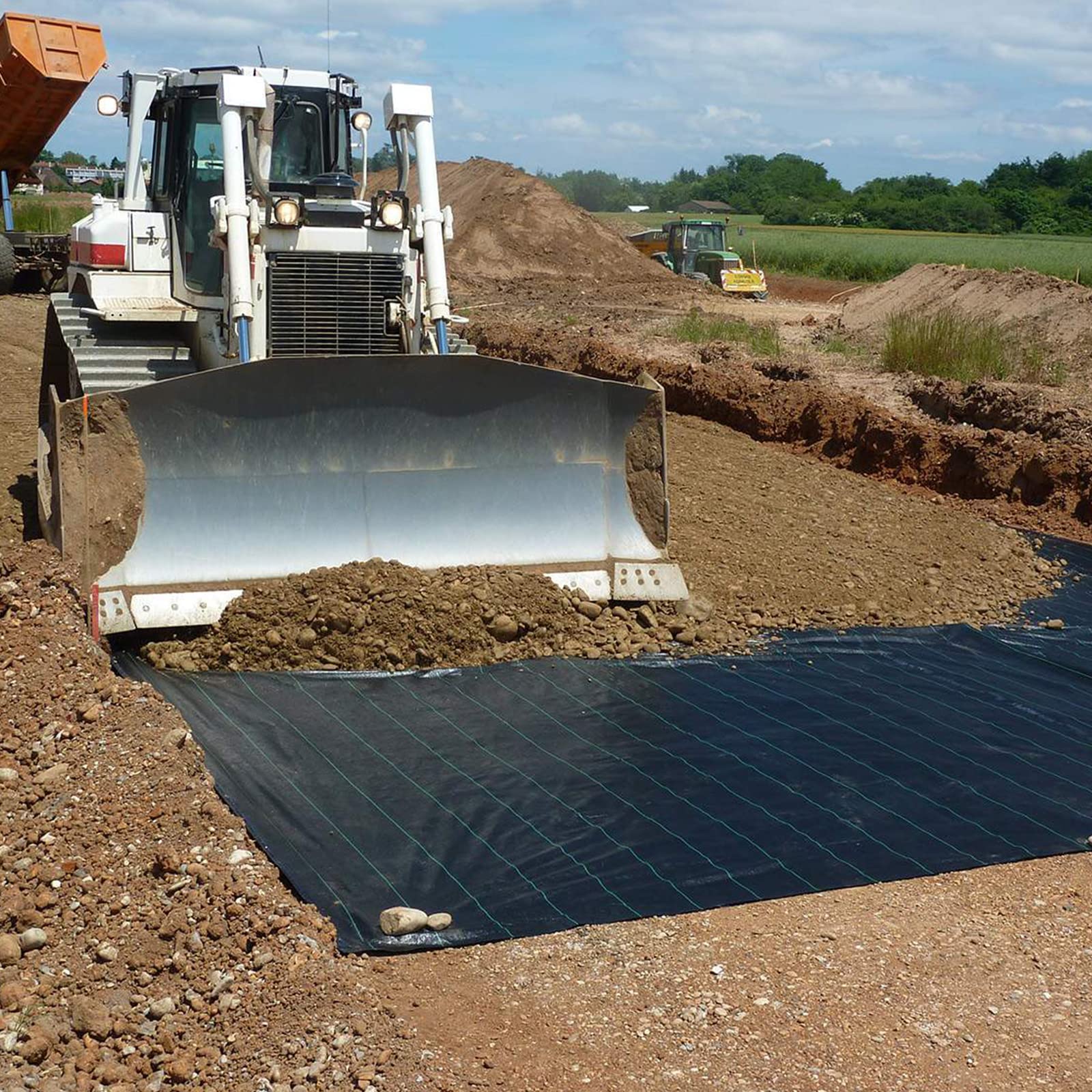 DWALE 6x300 ft Road Fabric Commercial Weed Barrier Fabric