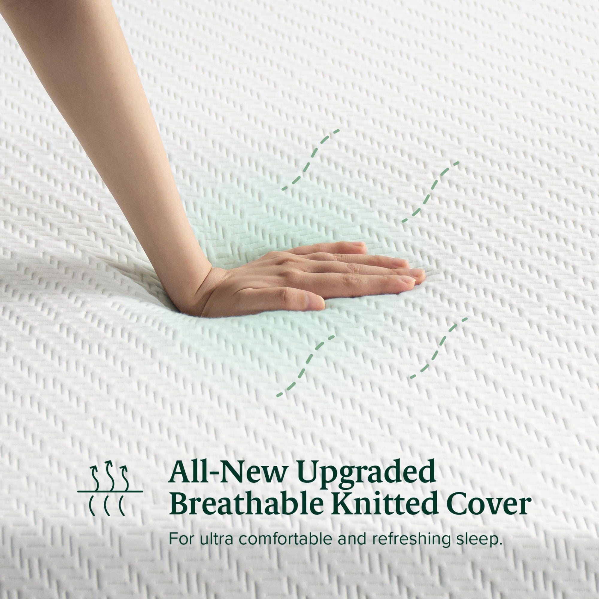 12�� Green Tea Luxe Memory Foam Mattress. Made in the USA of US Foam and Global Materials. Queen