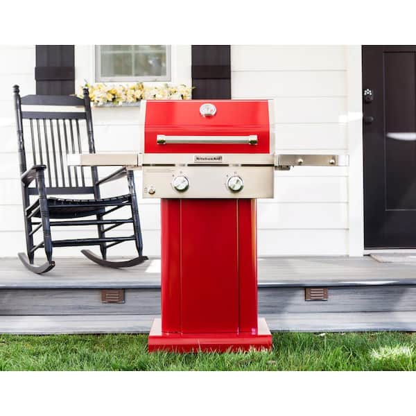 2-Burner Propane Gas Grill in all Red