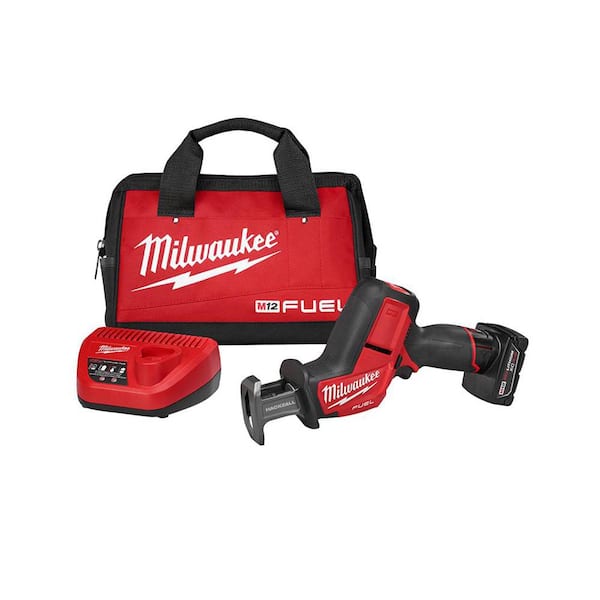 M12 FUEL 12V Lithium-Ion Brushless Cordless HACKZALL Reciprocating Saw Kit w/ One 4.0Ah Batteries Charger & Tool Bag