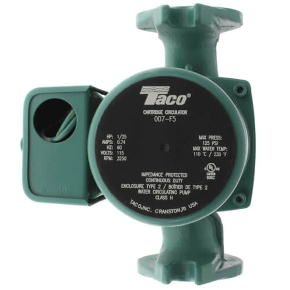 Taco 007-F5 Cast Iron 1/25 HP Circulator Pump(10 ft)