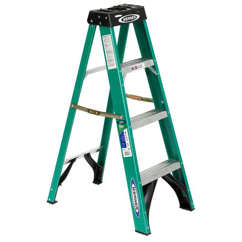 Werner FS200 4-ft Fiberglass Type 2 - 225 lbs. Capacity Step Ladder