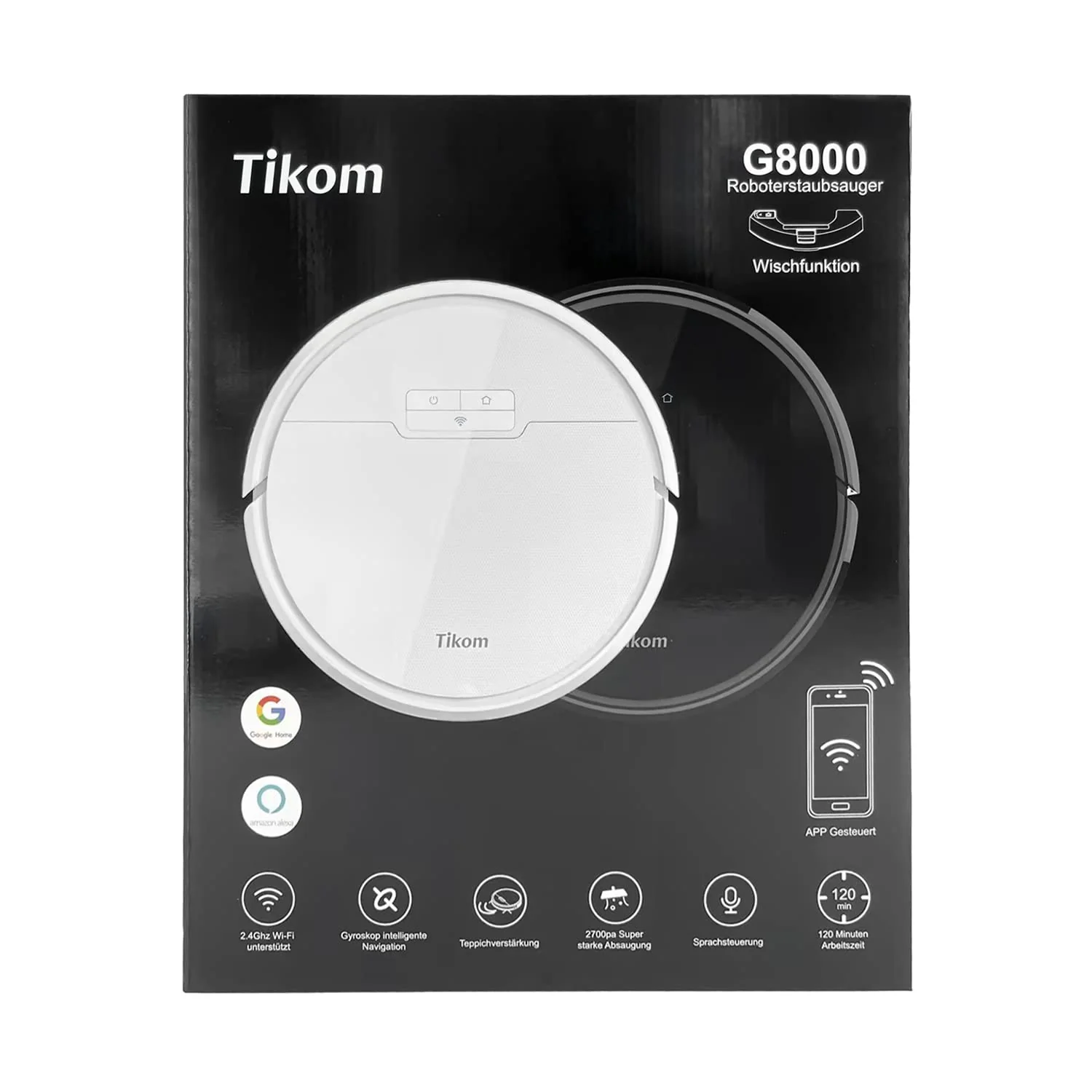 Tikom Robot Vacuum and Mop. G8000 Robot Vacuum Cleaner