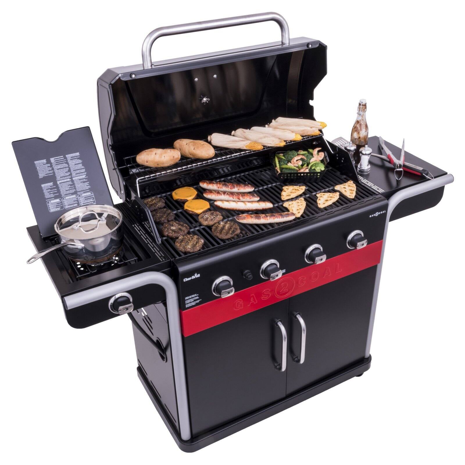 Char-Broil Gas2Coal 4-Burner LP Gas & Charcoal Outdoor Combination Grill