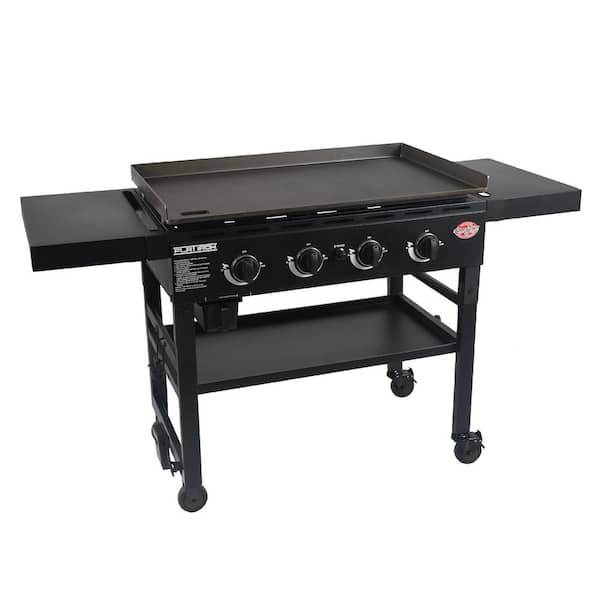 4-Burner Propane Gas Griddle in Black