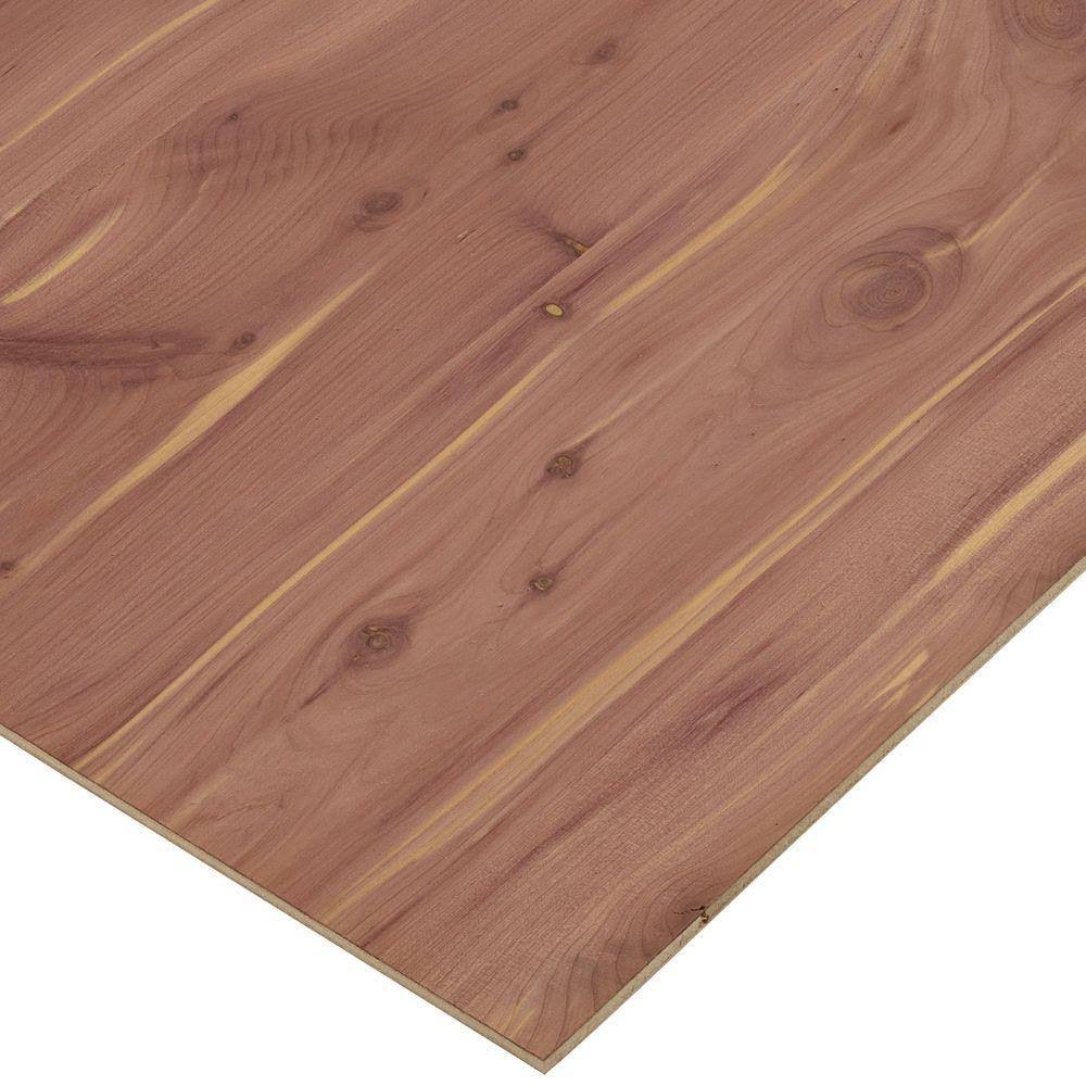 Columbia Forest Products 1/4 in. x 2 ft. x 8 ft. PureBond Aromatic Cedar Plywood Project Panel (Free Custom Cut Available)-Instock