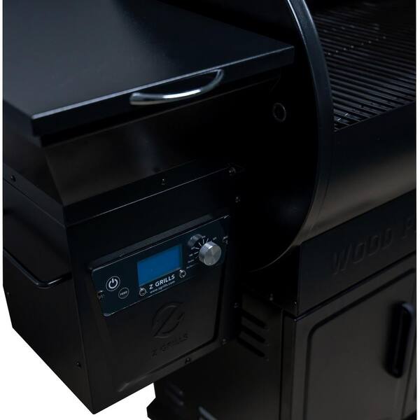 694 sq. in. Pellet Grill and Smoker with cabinet storage. Black