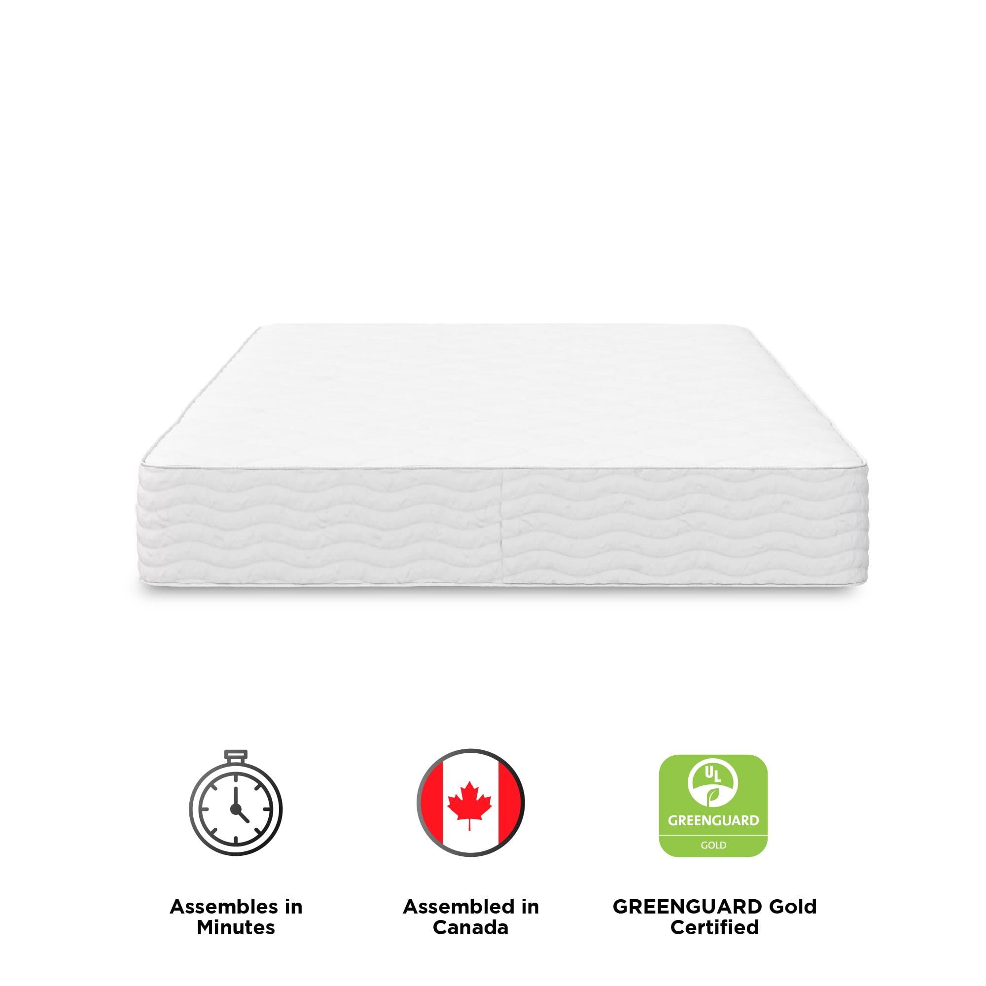 Sleep 6 Inch Thermobonded High Density Polyester Fill Mattress. Twin Size