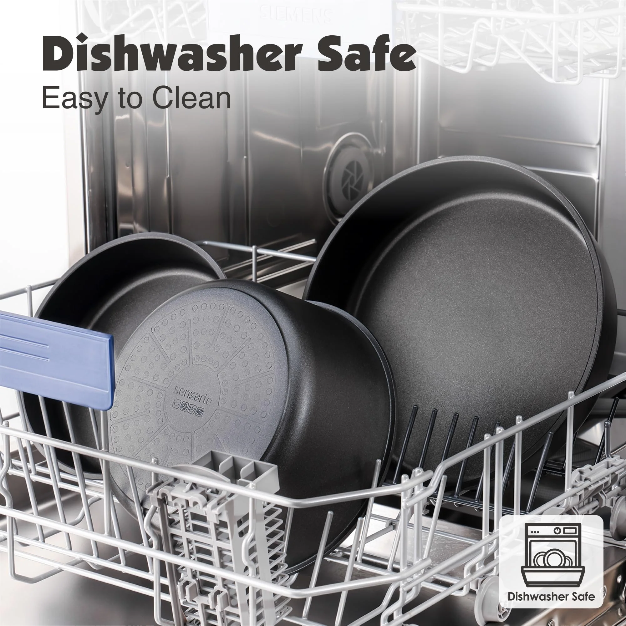 SENSARTE 17 Piece Pots and Pans Set. Detachable Handle Cookware