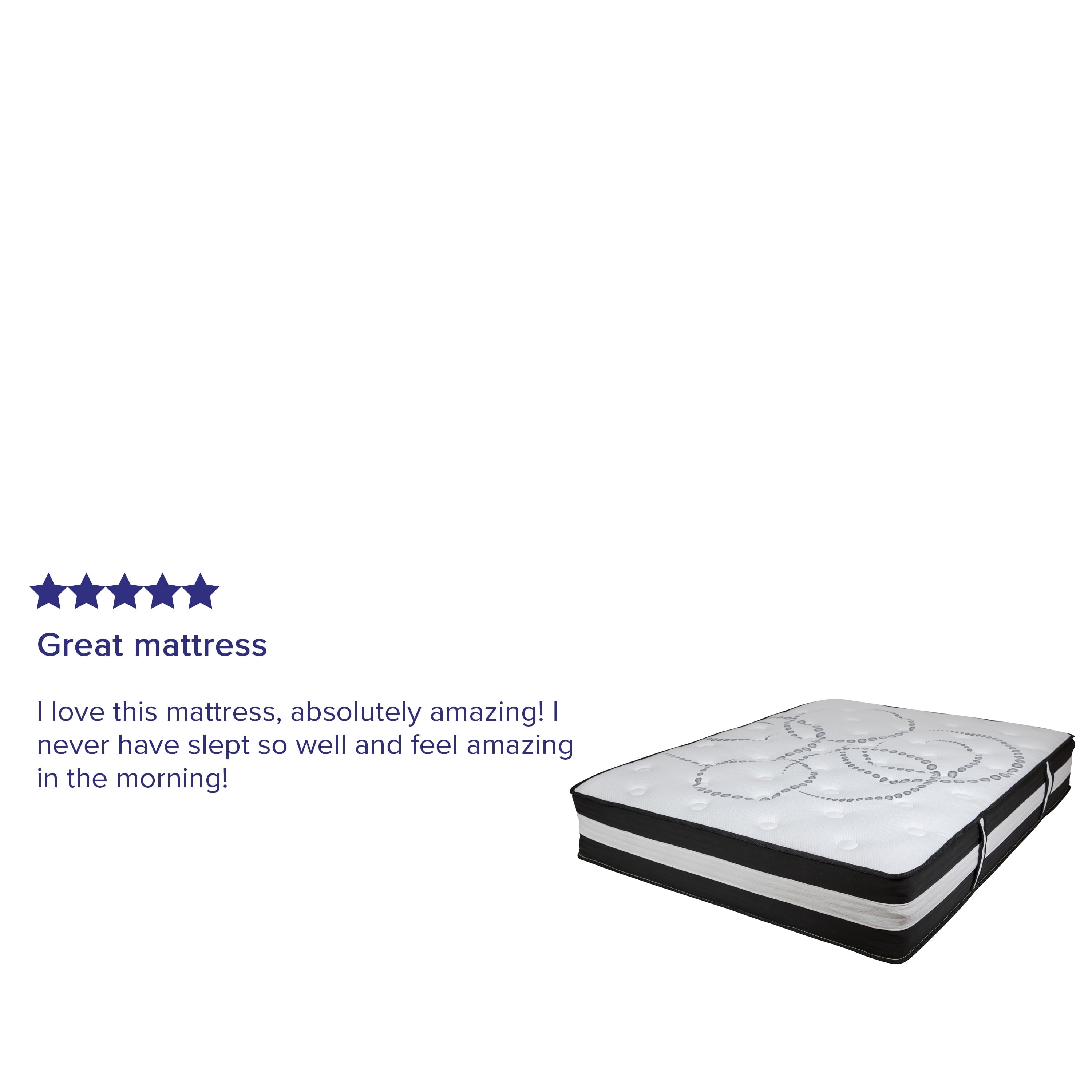 '+ Oliver 12 Hybrid Pocket Spring Mattress In A Box. Full