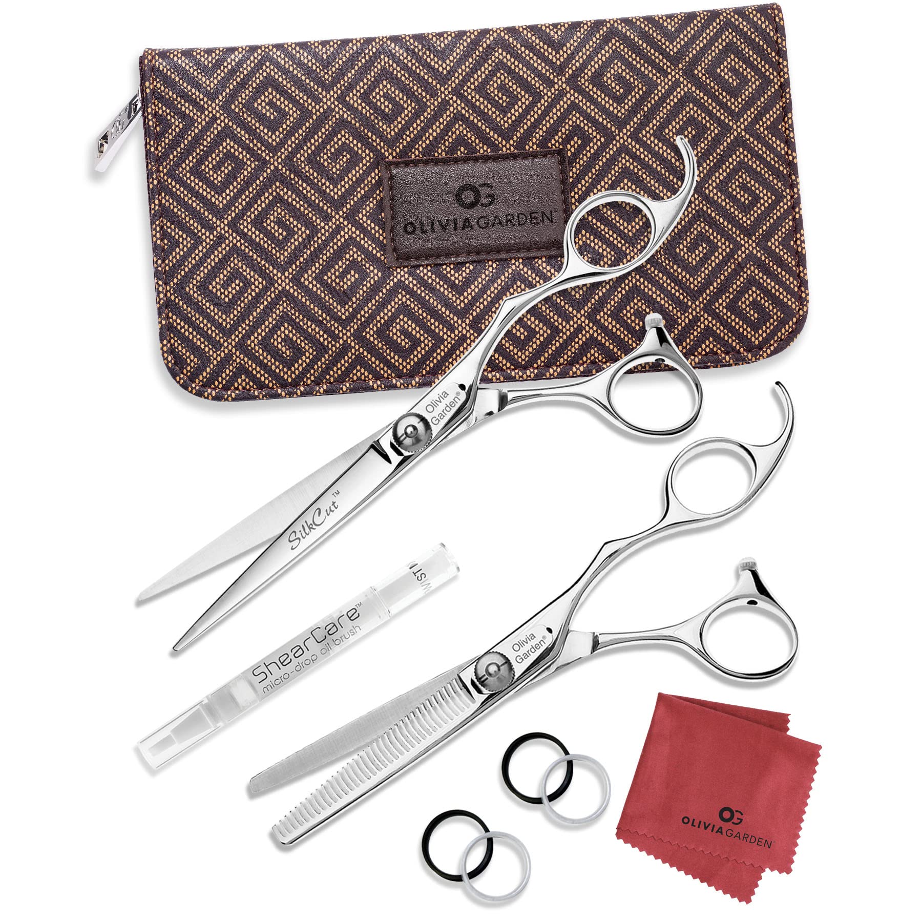 Olivia Garden SilkCut Professional Hairdressing Shear and Thinner Case