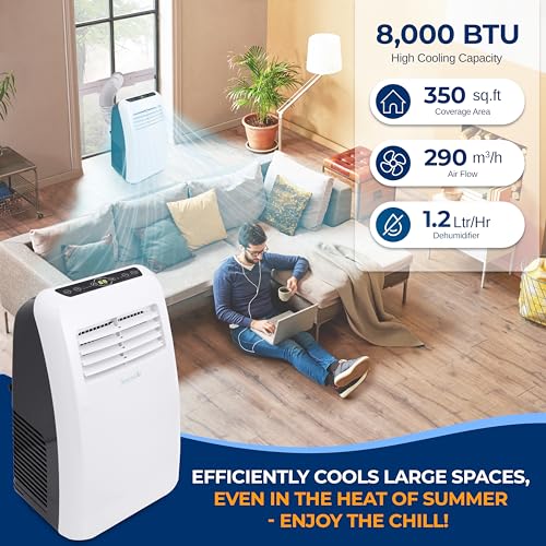 SereneLife 3-in-1 Portable Air Conditioner with Dehumidifier
