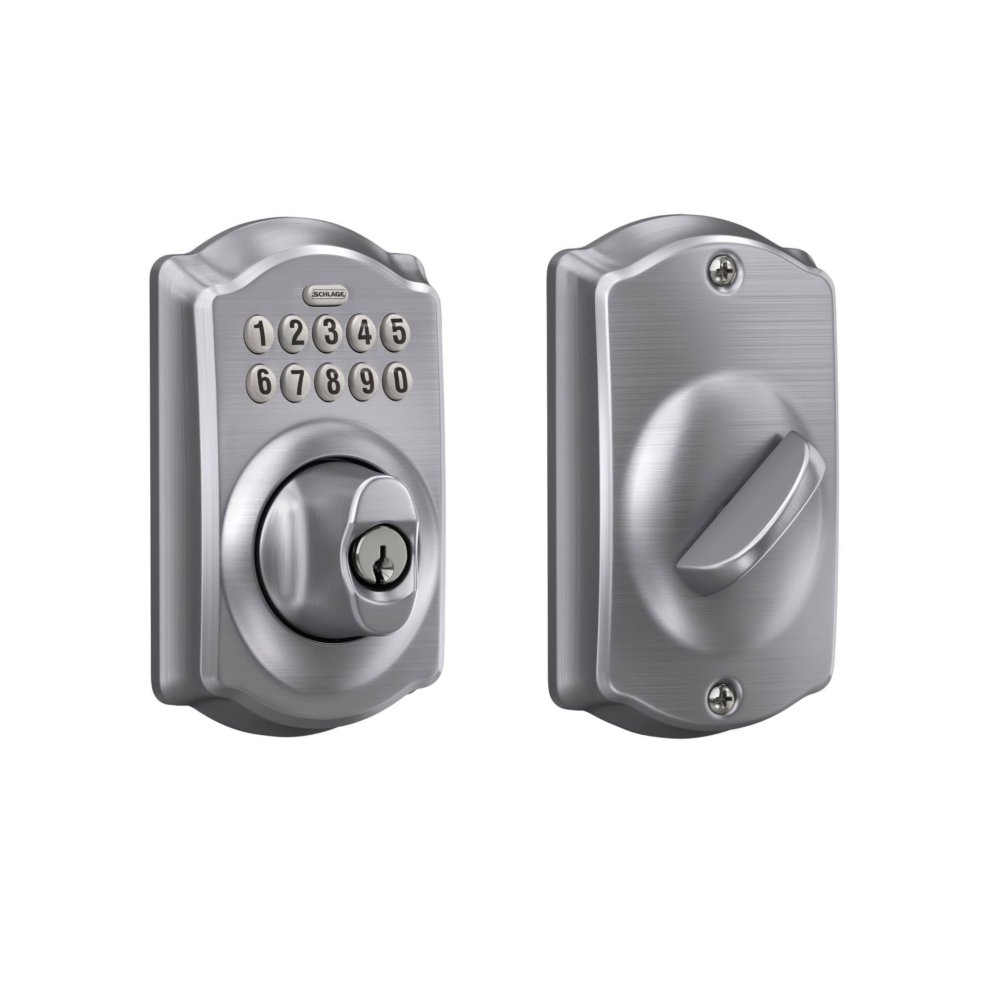 Schlage Camelot Keypad Deadbolt - Satin Chrome