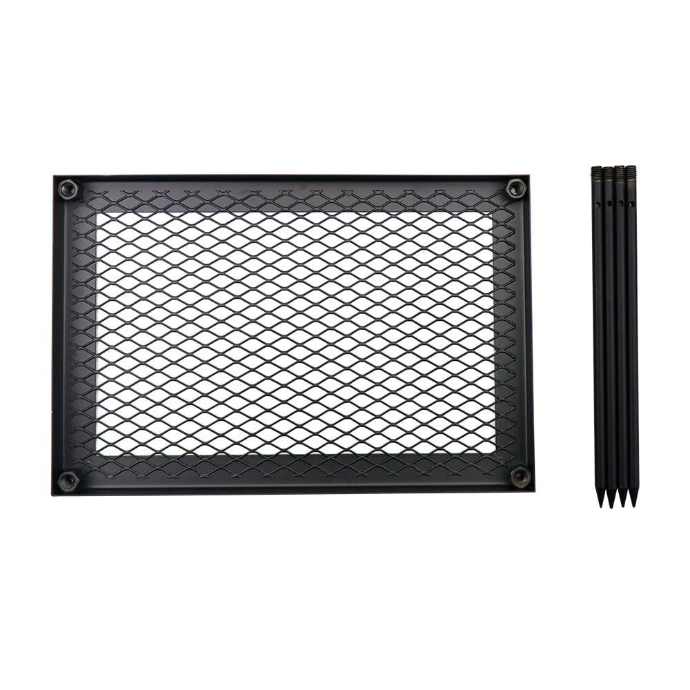 Outdoor Folding Picnic Grill Table Portable Camping Desk Steel Grill Stand Table for Picnic Hiking Camping Beach Cooking and Backyard Use