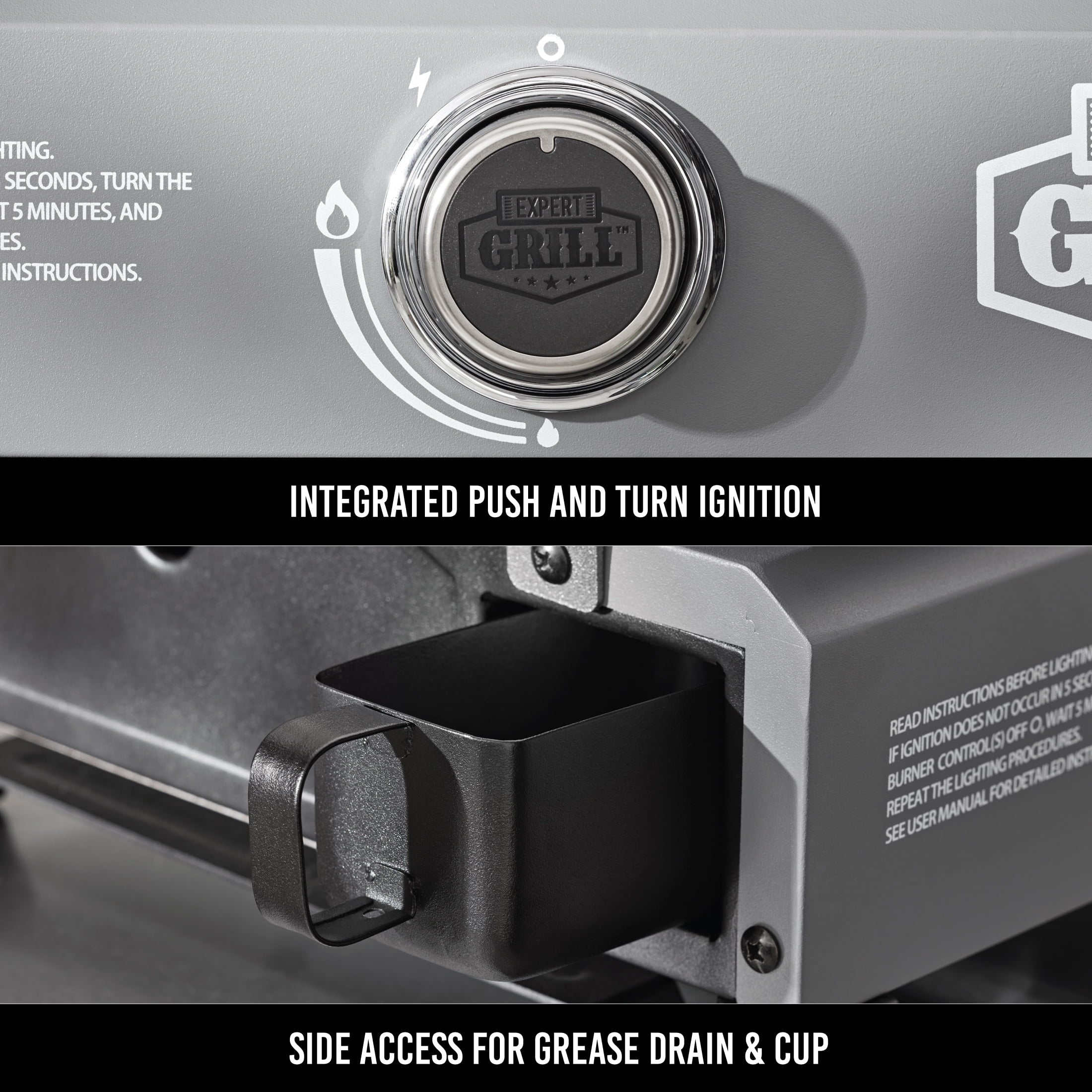 Grill 1-Burner Tabletop Propane Gas Griddle