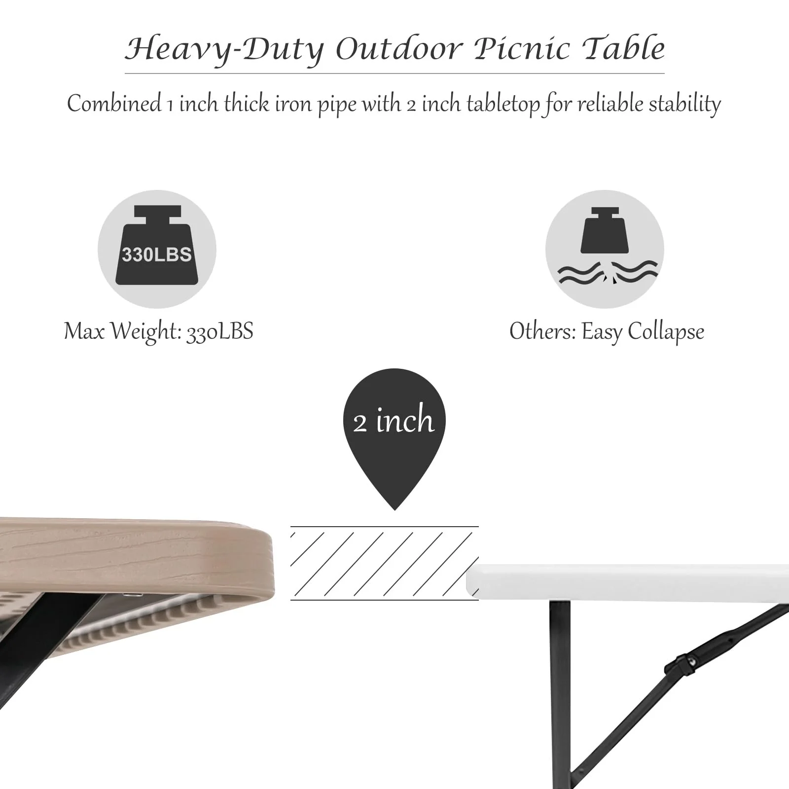 Giantex Outdoor Picnic Table Bench Set