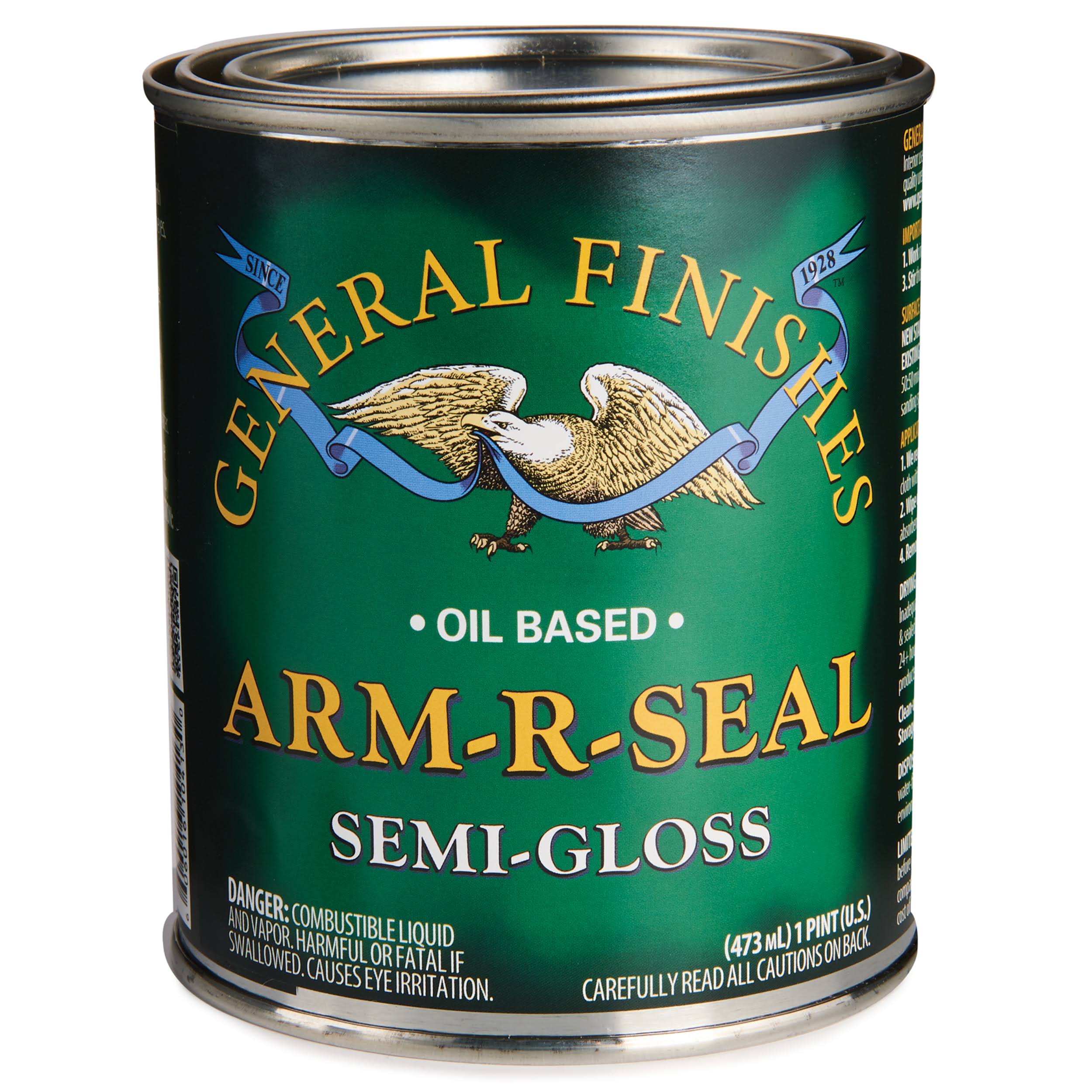 General Finishes Arm-R-Seal Topcoat, Semi-Gloss / Pint