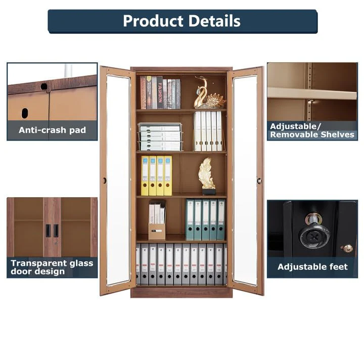AFAIF Glass Display Cabinet Curio Cabinet with Glass Door