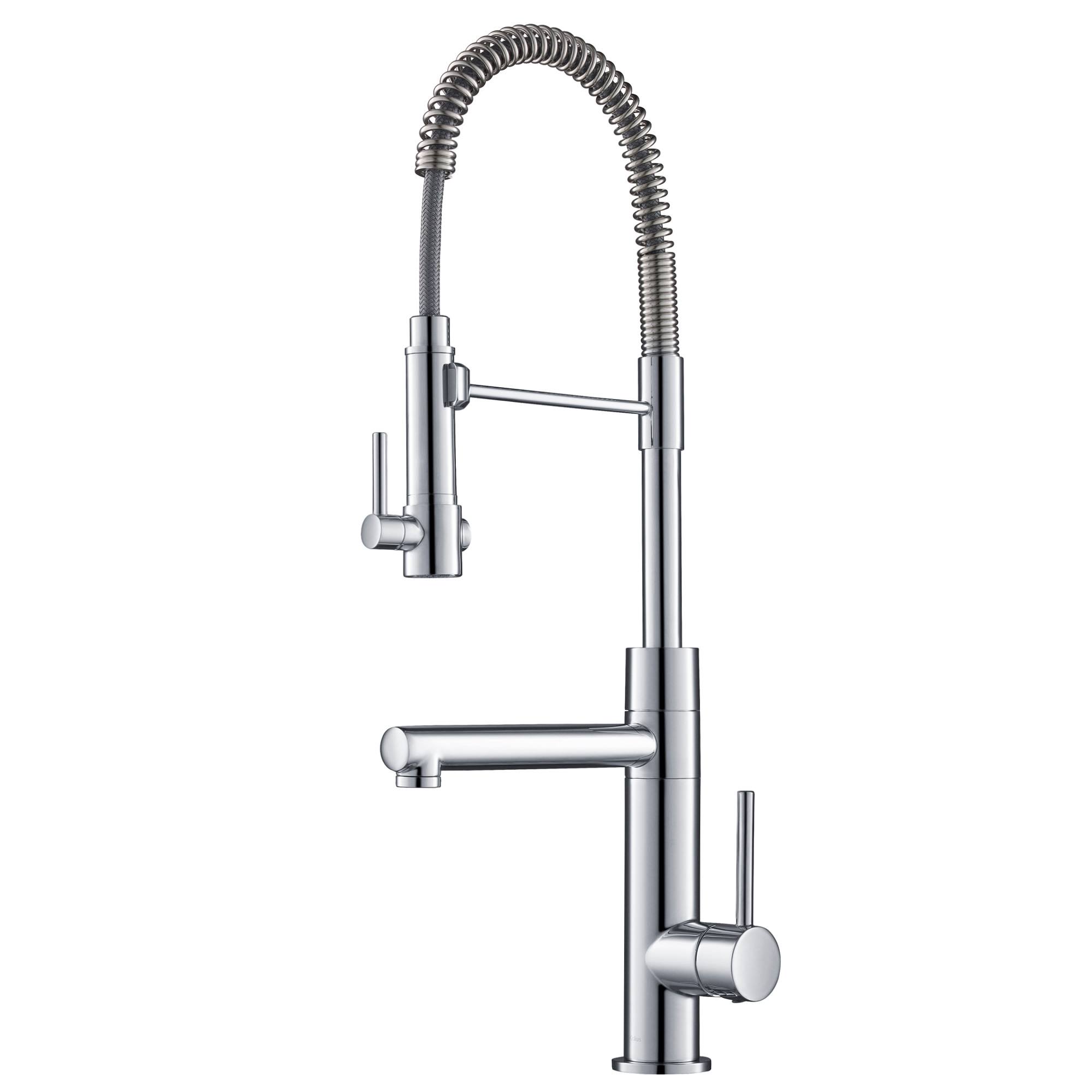Kraus KPF-1603CH Artec Pro 2-Function Commercial Style Pre-Rinse Kitchen Faucet with Pull-Down Spring Spout & Pot Filler Chrome