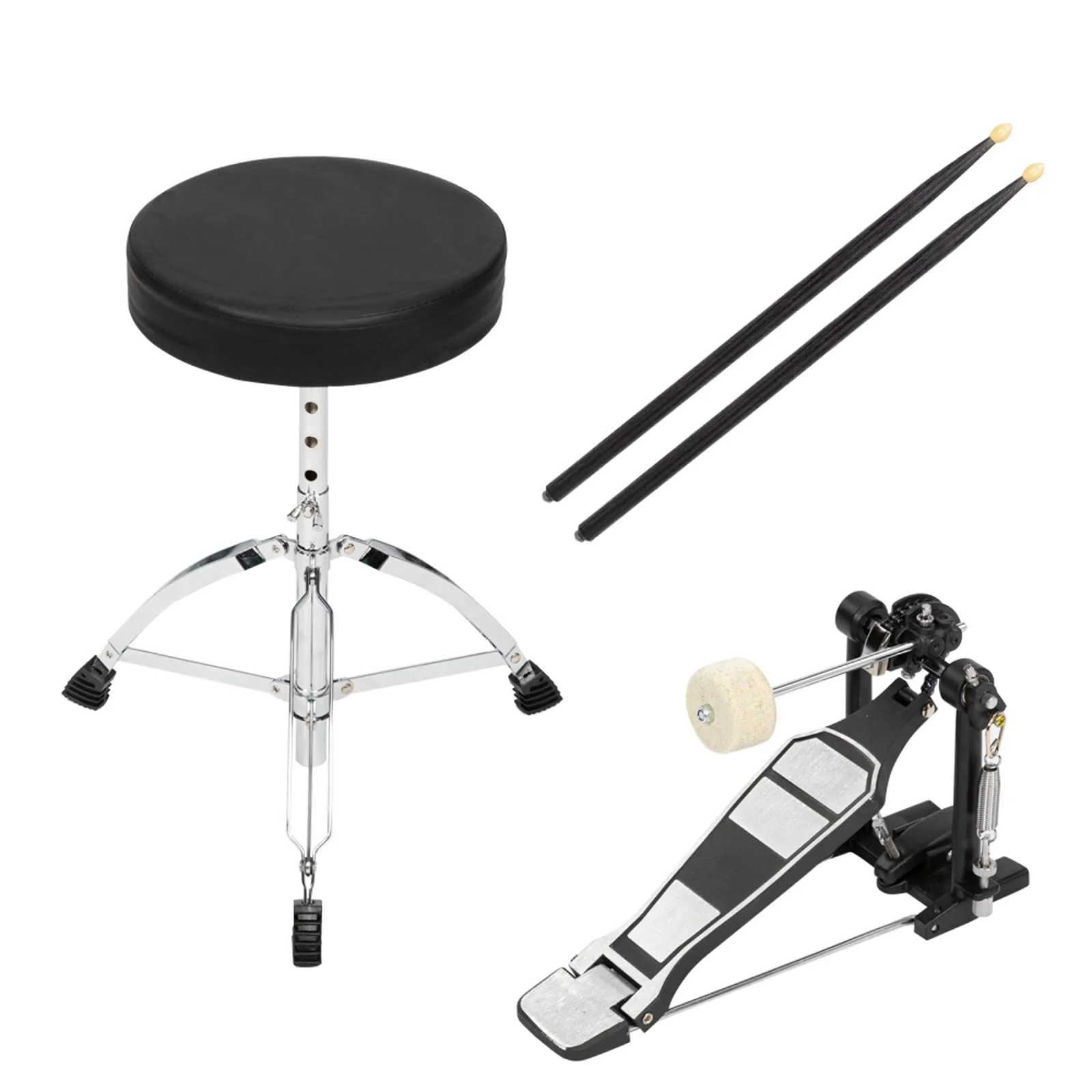 Ktaxon 5-Piece Adult Drum Set. 22 Inch Full-Size Drums Kit
