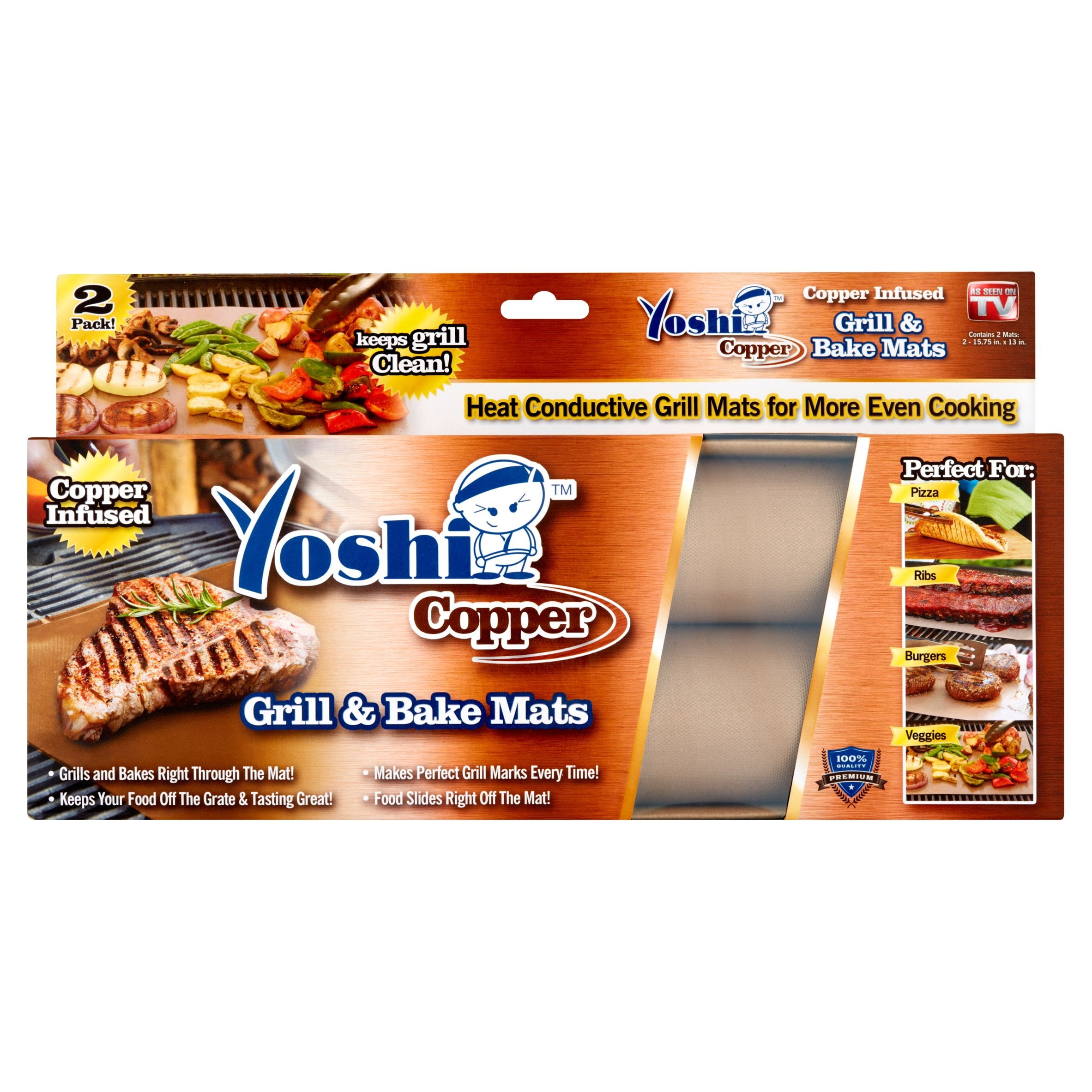 Copper Grill Mat. 2 count