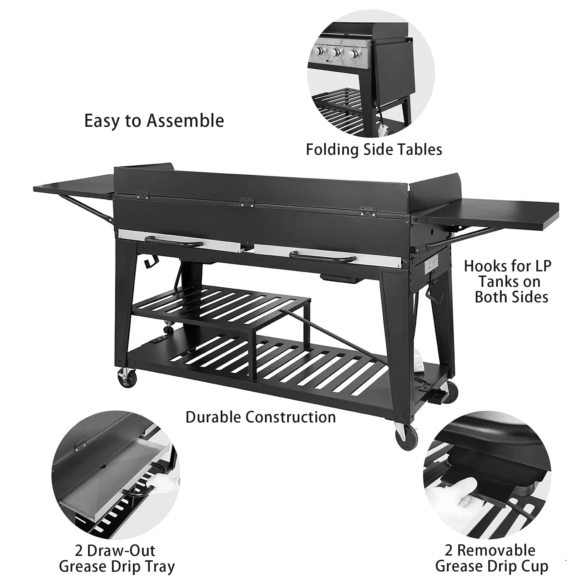 GB8001 8-Burner BBQ Gas Propane Grill Outdoor Large Party