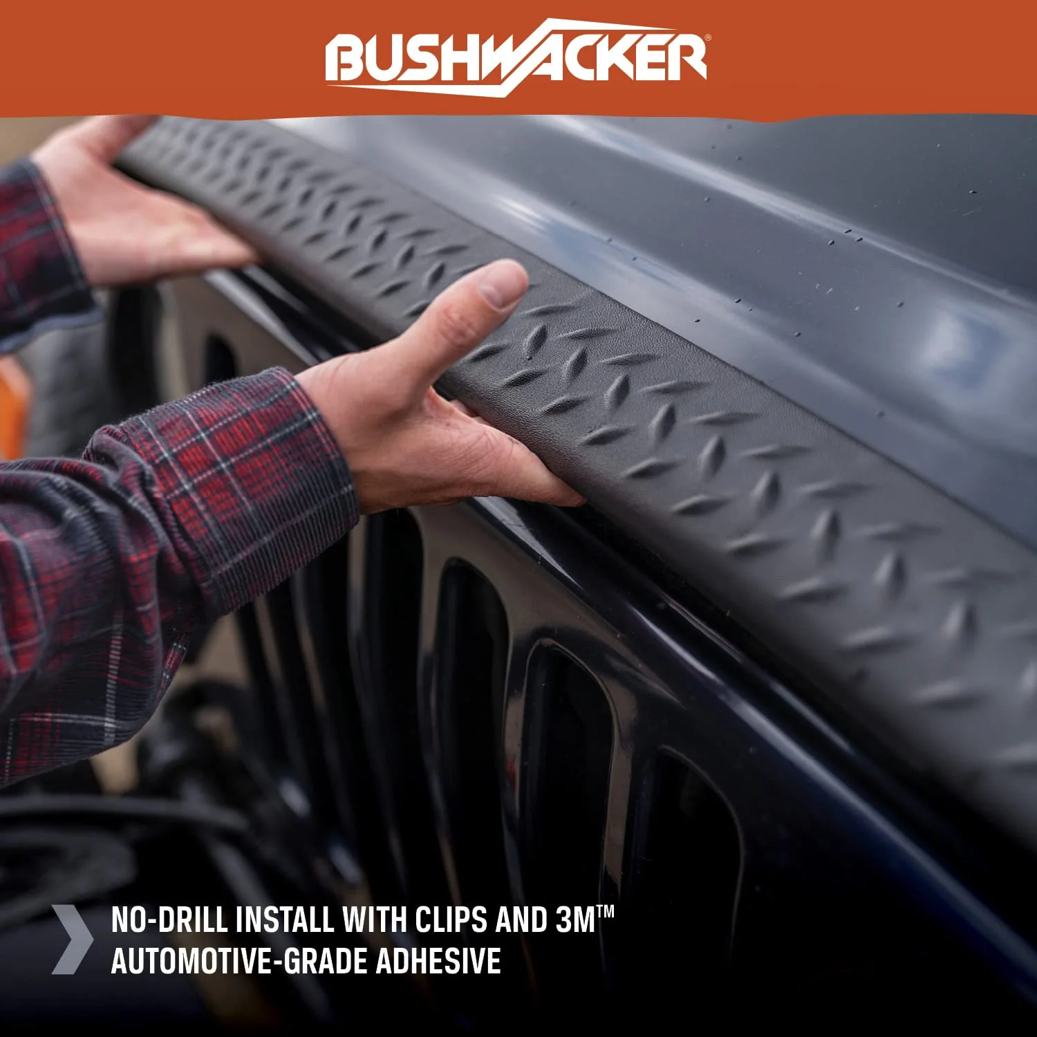 Bushwacker Trail Armor Hood Guard | 1-Piece. Black. Textured Finish