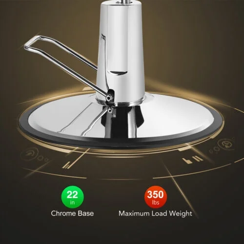 Artist hand Black 360&deg;Barber Chair Heavy Duty Hydraulic Reclining Salon Shampoo Beauty Hair Styling Equipment - MadeInUSA